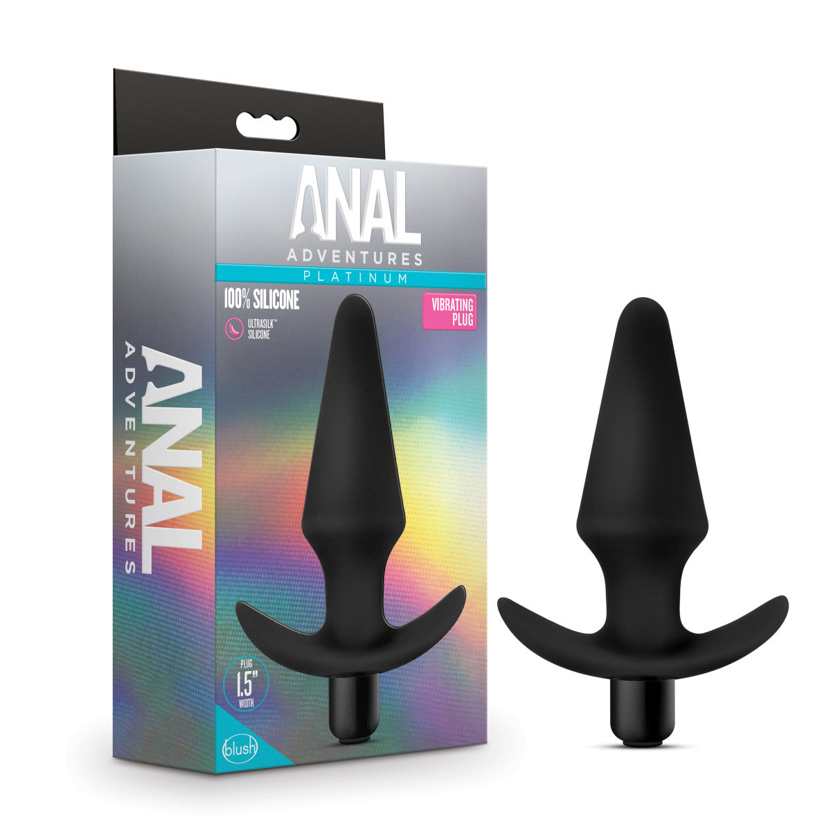 Anal Adventures Platinum By Blush® | Black 5-Inch Vibrating Anal Plug、mySite、bottomscart