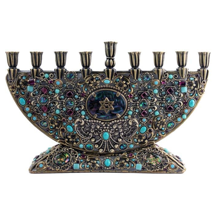 Michal Golan Handmade Enigmatic Abalone Menorah、mySite、topwebapps