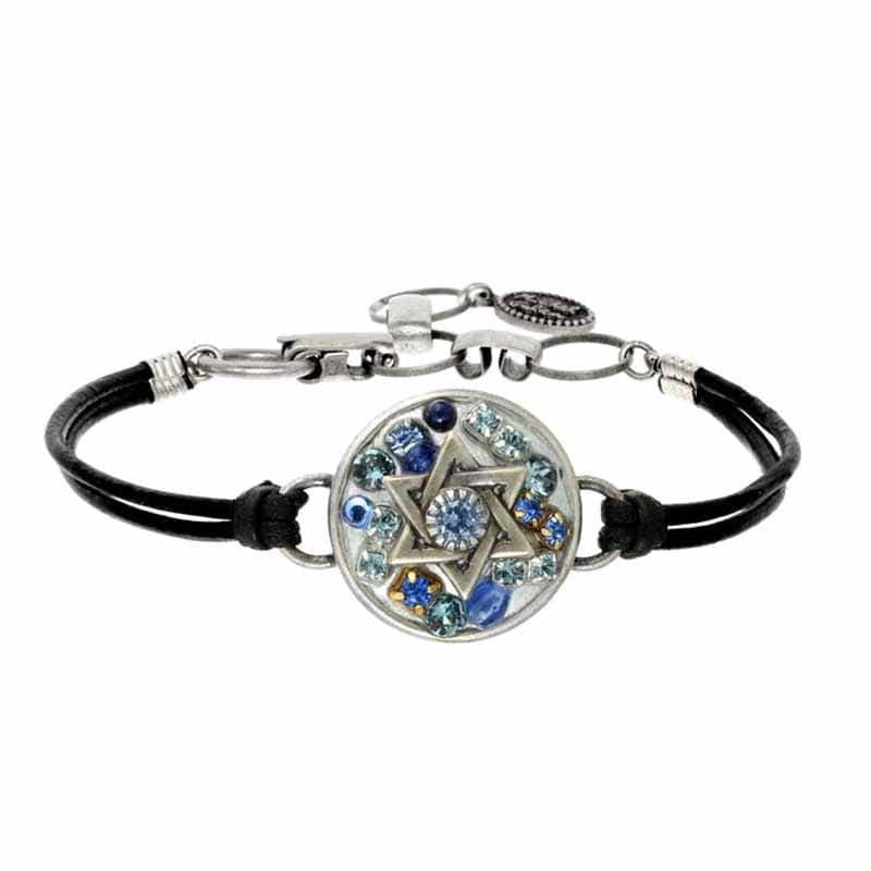 Sterling Silver and Blue Star of David Bracelet、mySite、topwebapps