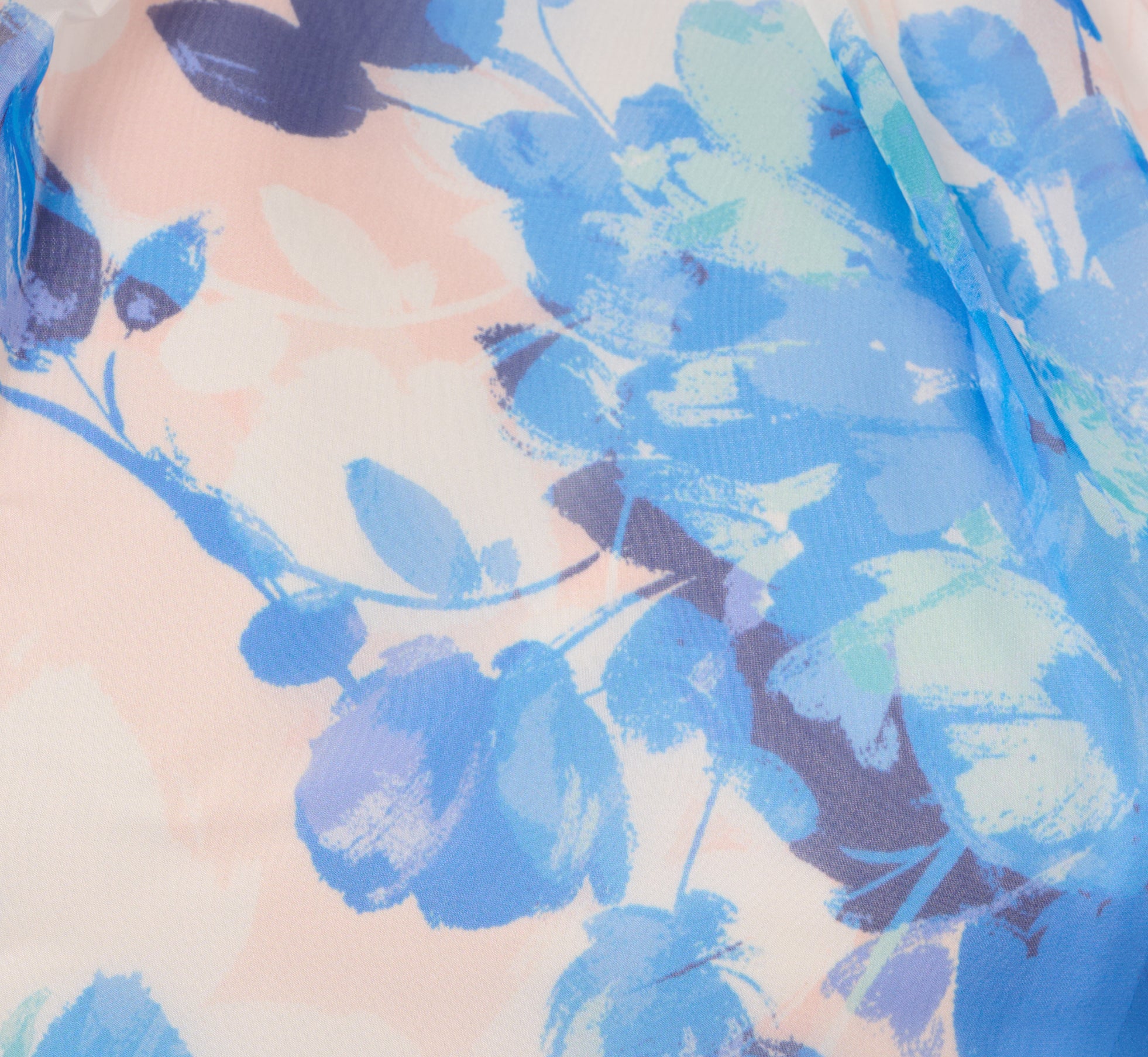 Sleeveless Floral Organza High Low Dress In Blush Blue Multi、mySite、solidvoid