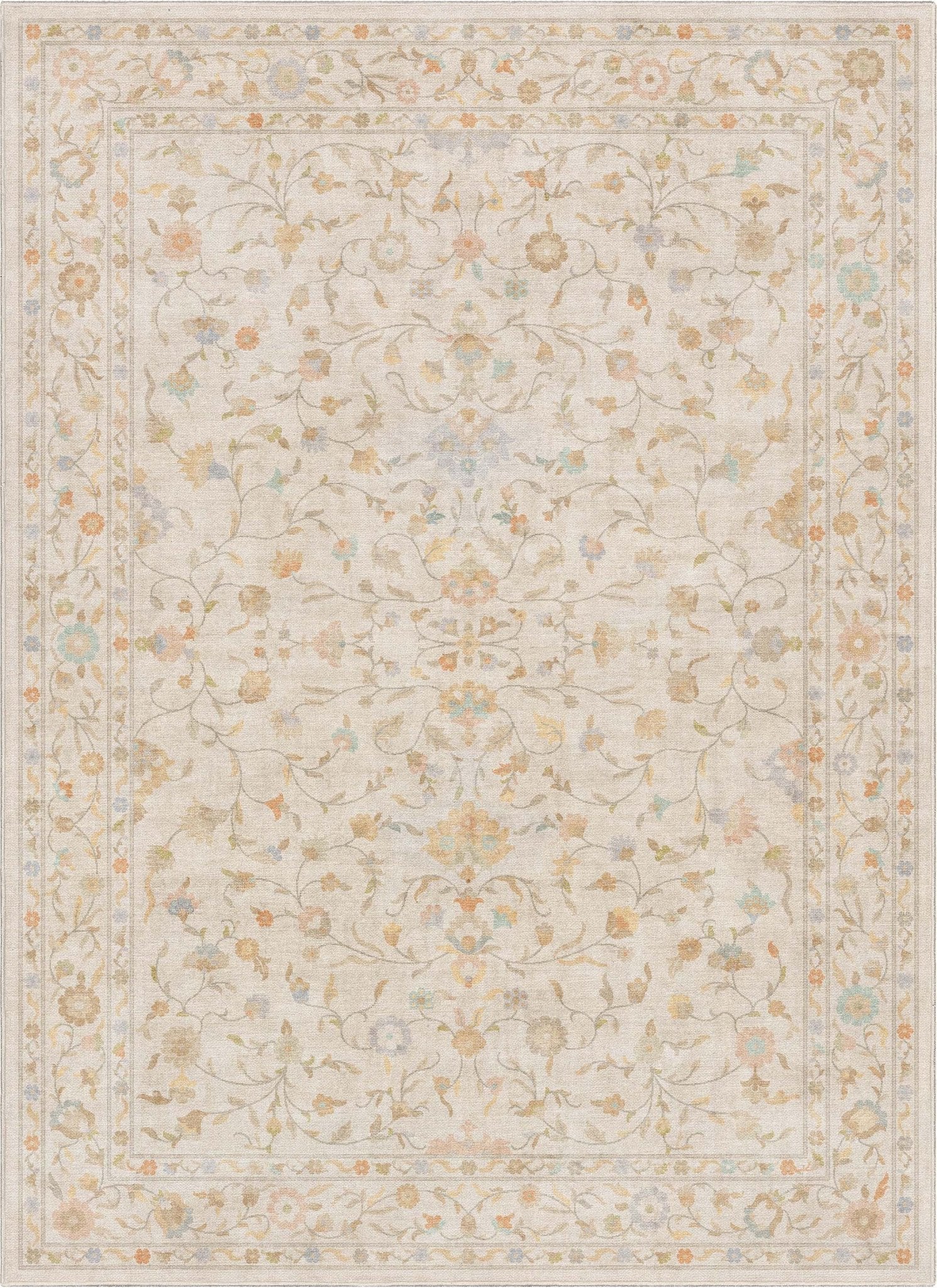 Venice Hereke Floral Botanical Rug – Easy Clean, Stylish Elegant Design、mySite、gigharbornorthrealestate