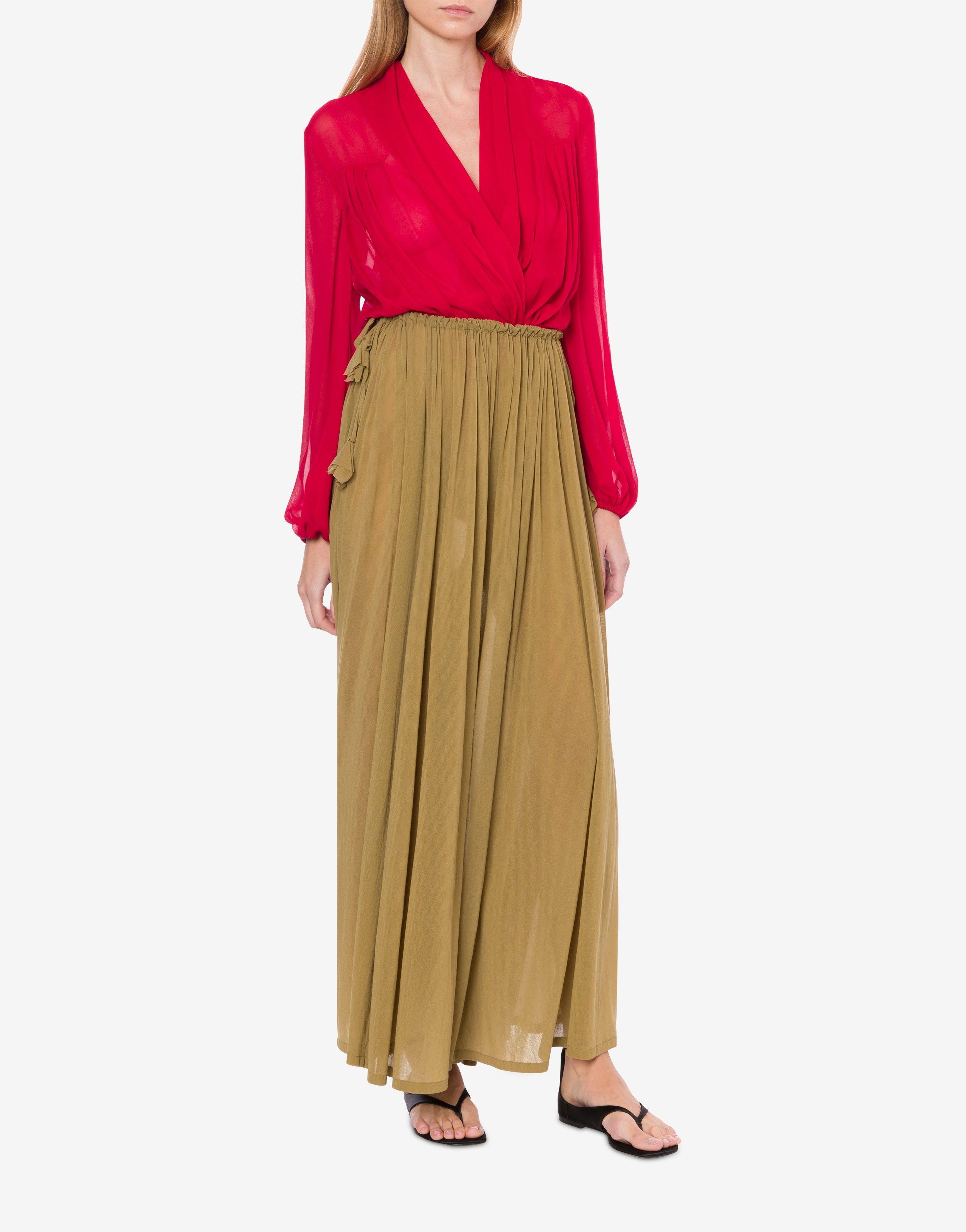 Blusa in georgette di misto seta、mySite、aoinhome