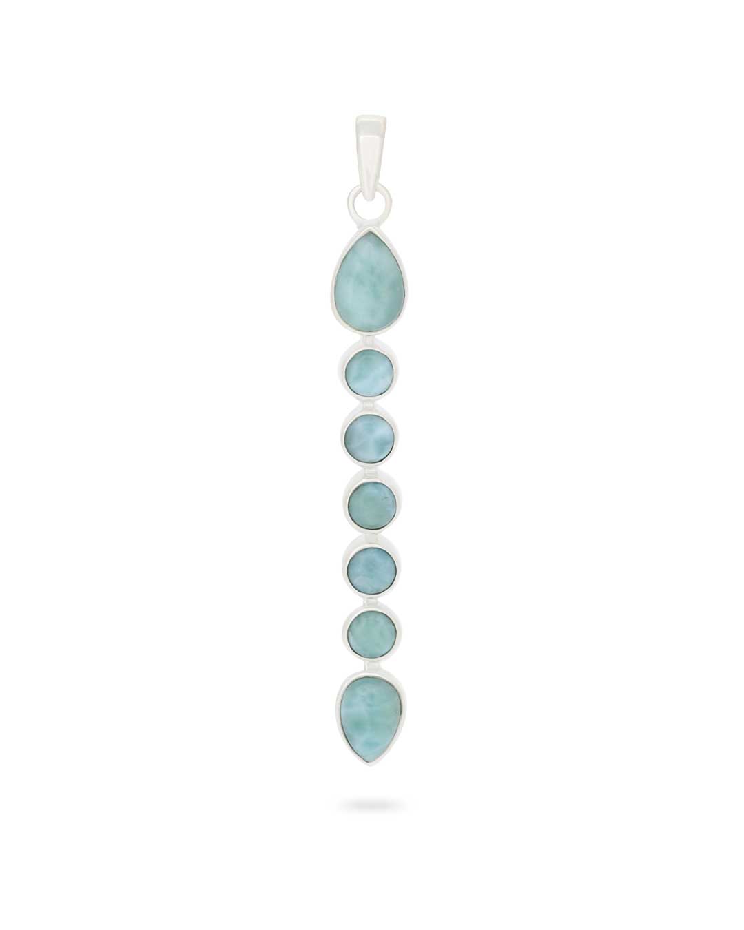 Calming Larimar Seven Stones Pendant、mySite、topwebapps