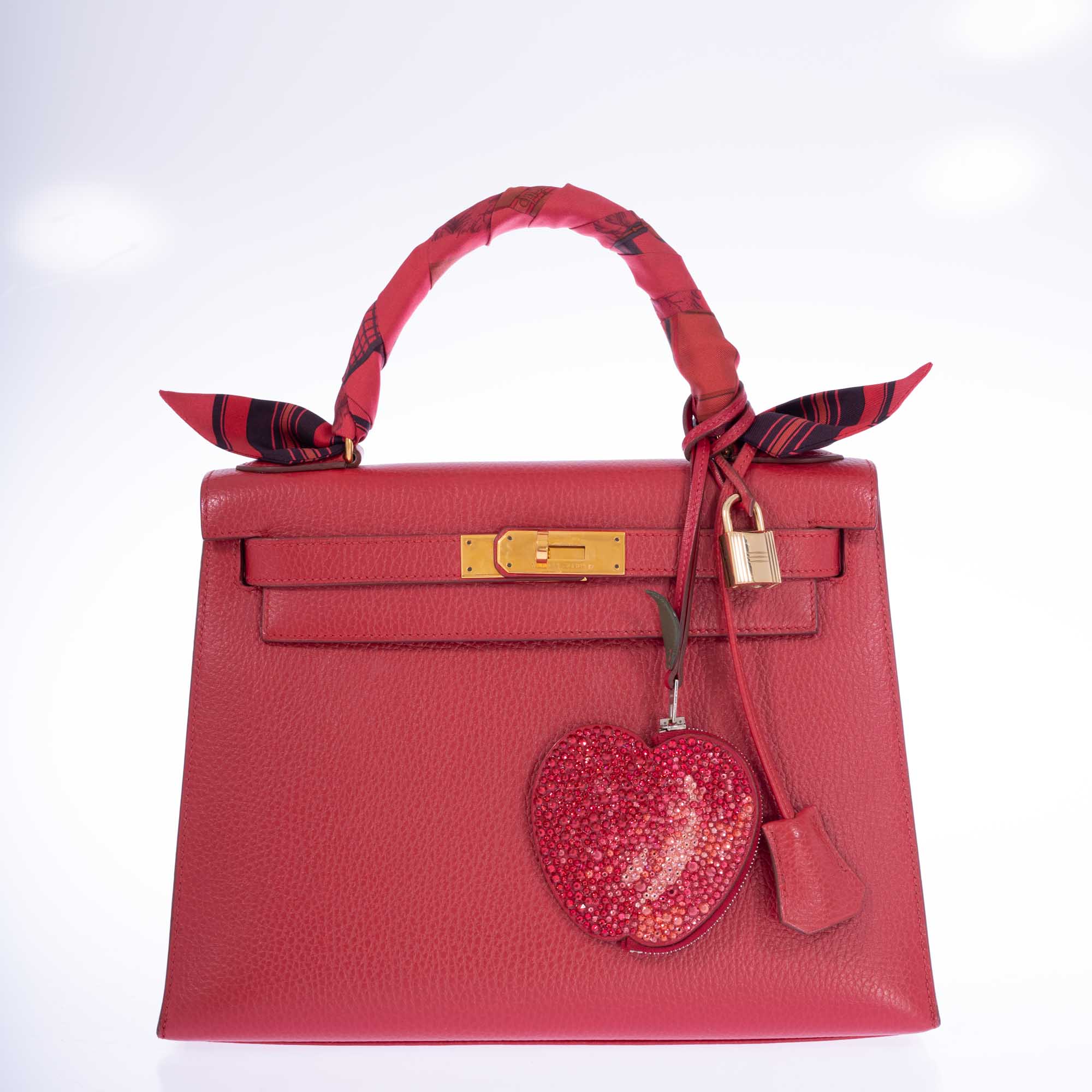 Hermès Kelly 28 Sellier Rouge Vif Ardenne with Gold Hardware、mySite、garminoutage.com