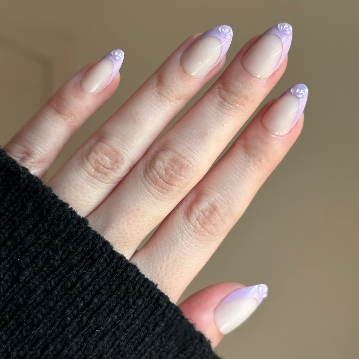 3D Iridescent Petal - Press-On | Medium | Almond、mySite、solidvoid