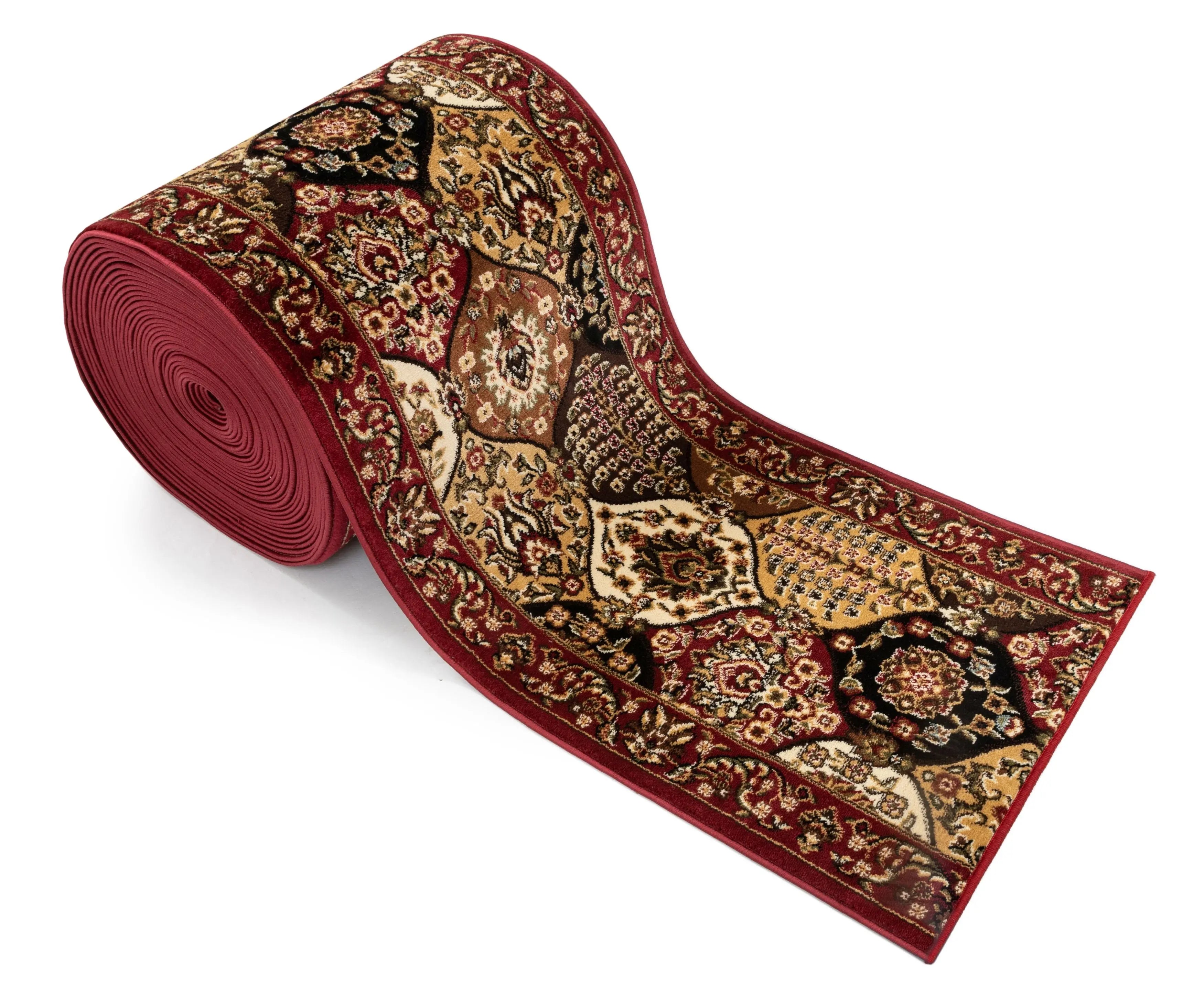 Wentworth Panel Custom Size Runner Traditional Red 27 Inch Wide x Choose Your Length Hallway Runner Rug、mySite、gigharbornorthrealestate