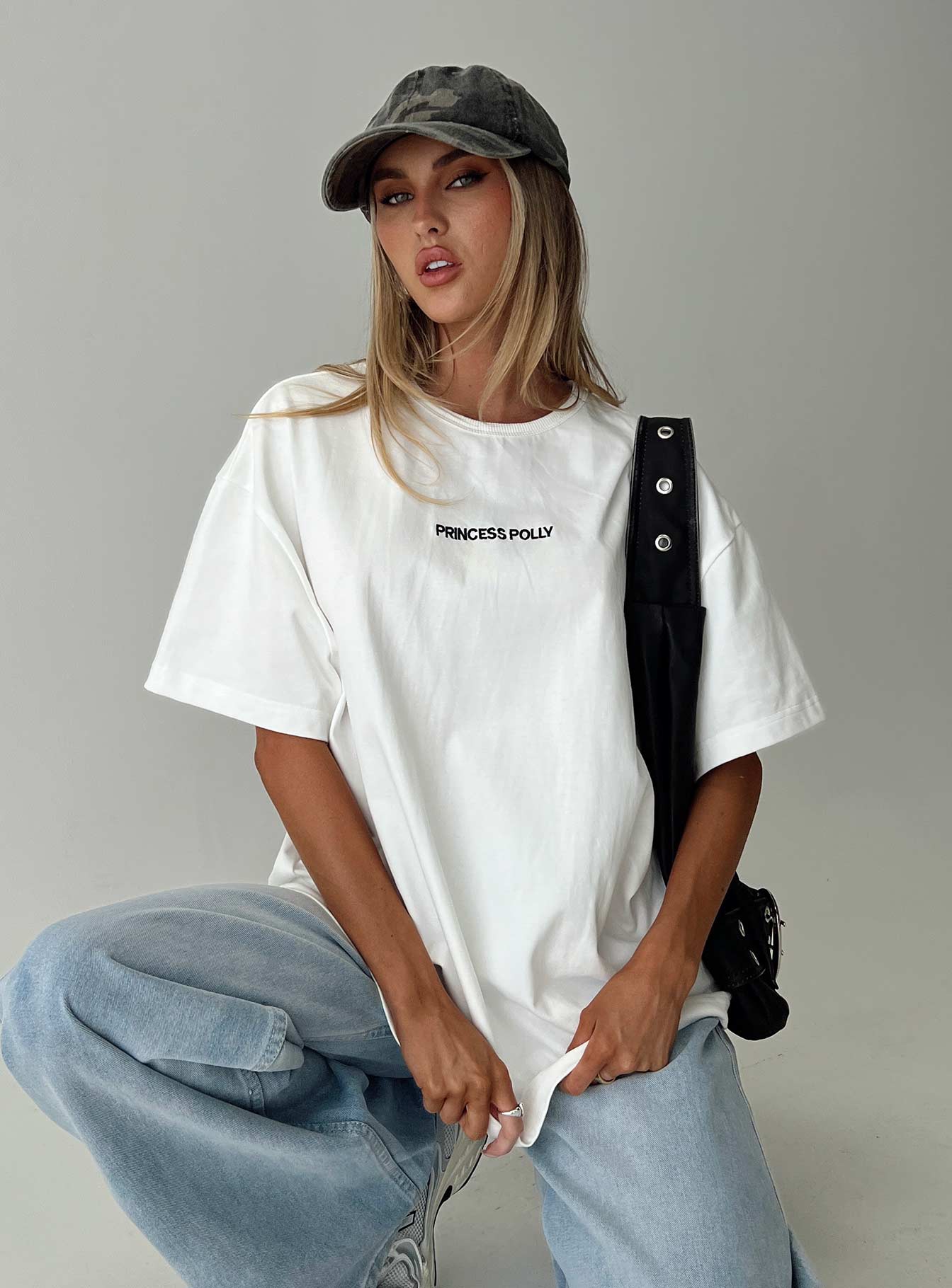 Power Play Active Oversized Tee White、mySite、solidvoid