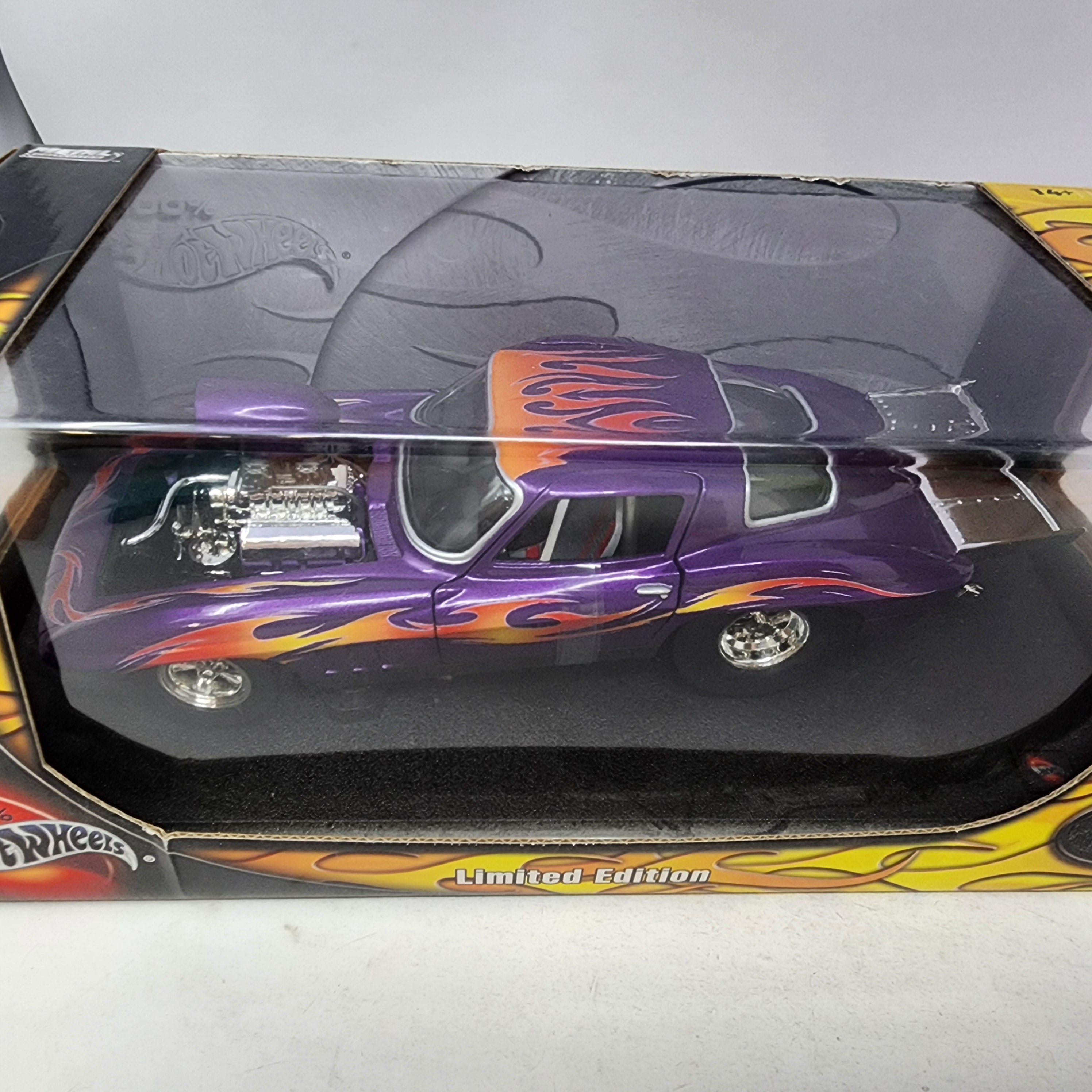 Pro Street Chevy Corvette Modified * Purple w/ Flames * 100% Hot Wheels 1/18 Scale、mySite、hgirdovlk