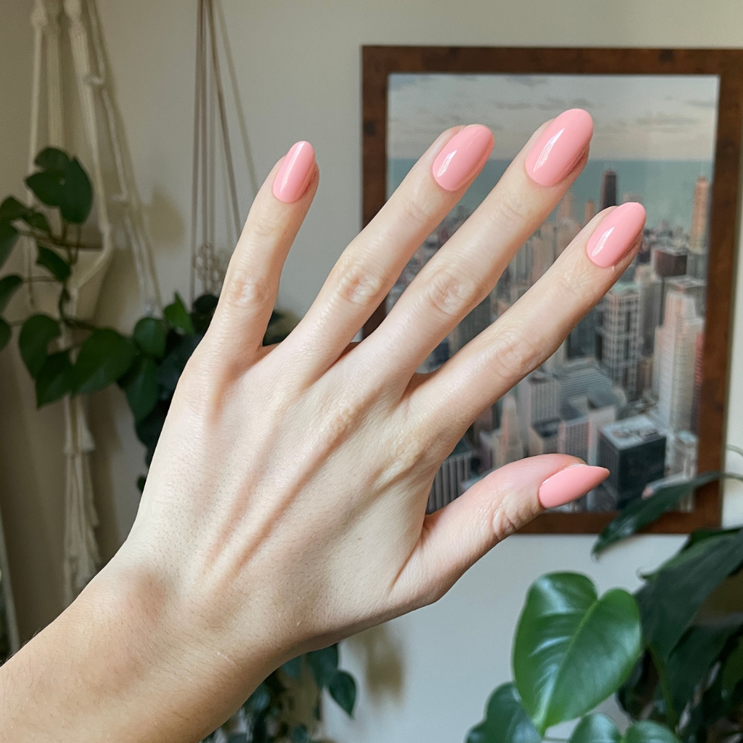 Creamsicle | Medium | Oval - Tab Press-On、mySite、solidvoid