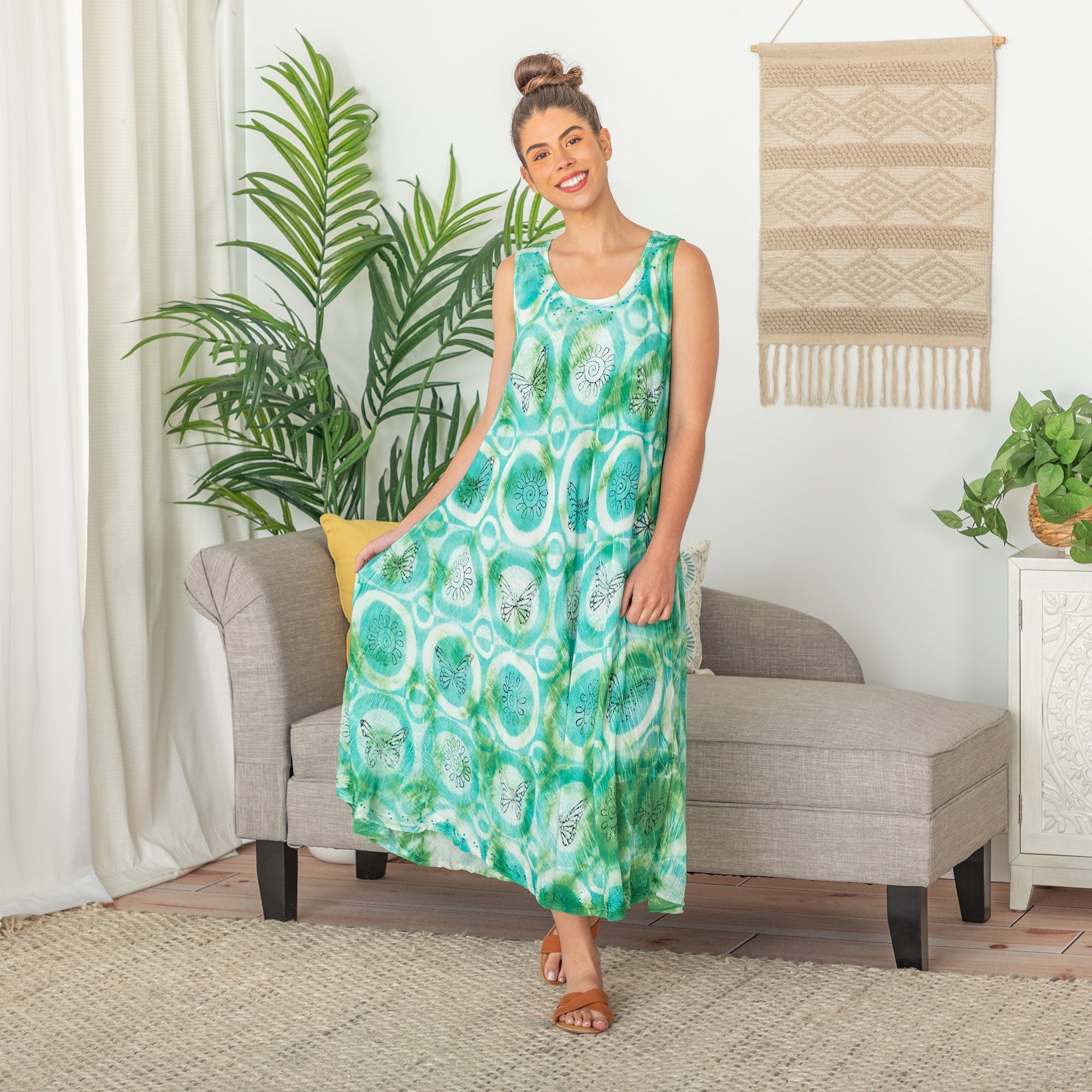 Circles & Butterflies Sleeveless Long Dress、mySite、camillekostekn