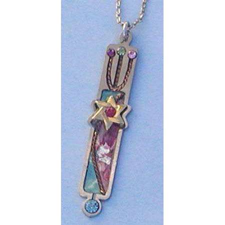 Seeka Mezuzah Pendant with Star of David、mySite、topwebapps