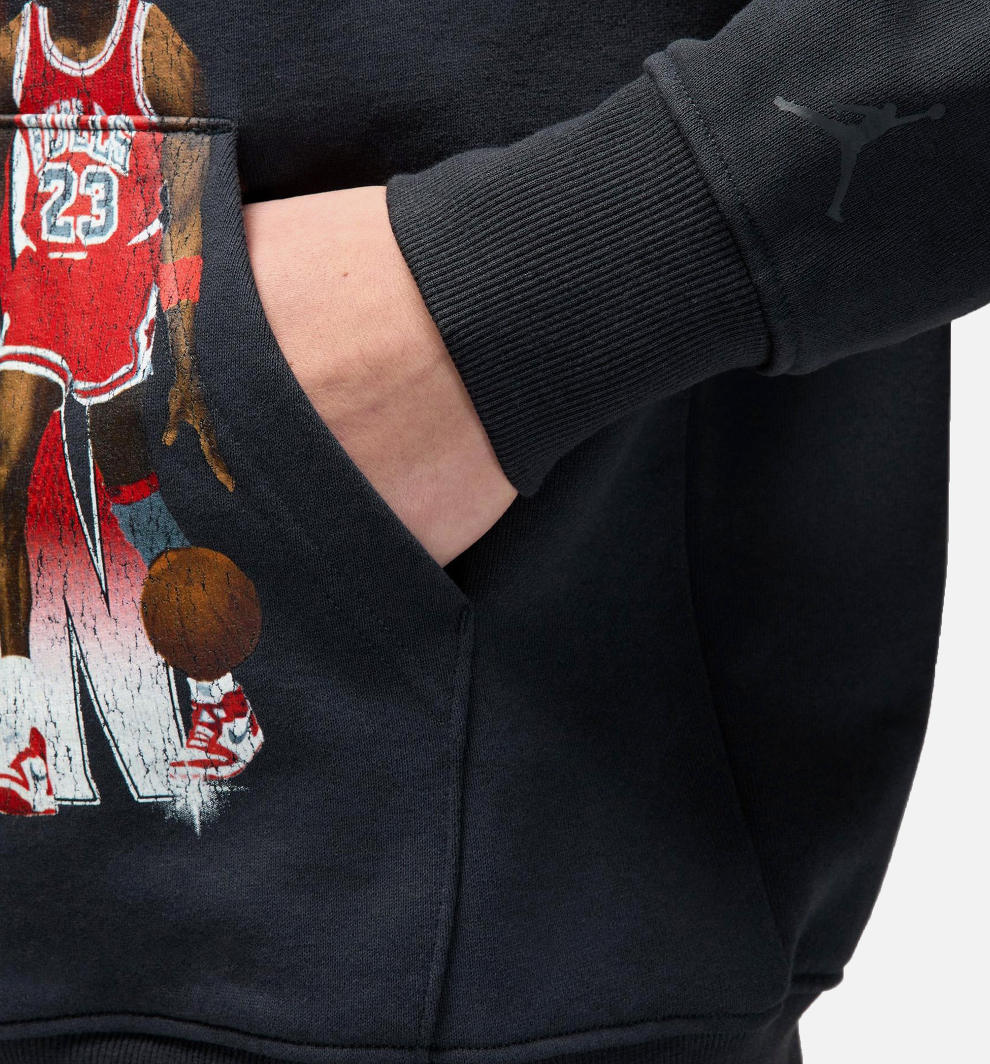 Flight Fleece 23 Michael Pullover Mens Hoodie - Black/Red、mySite、dreamappss