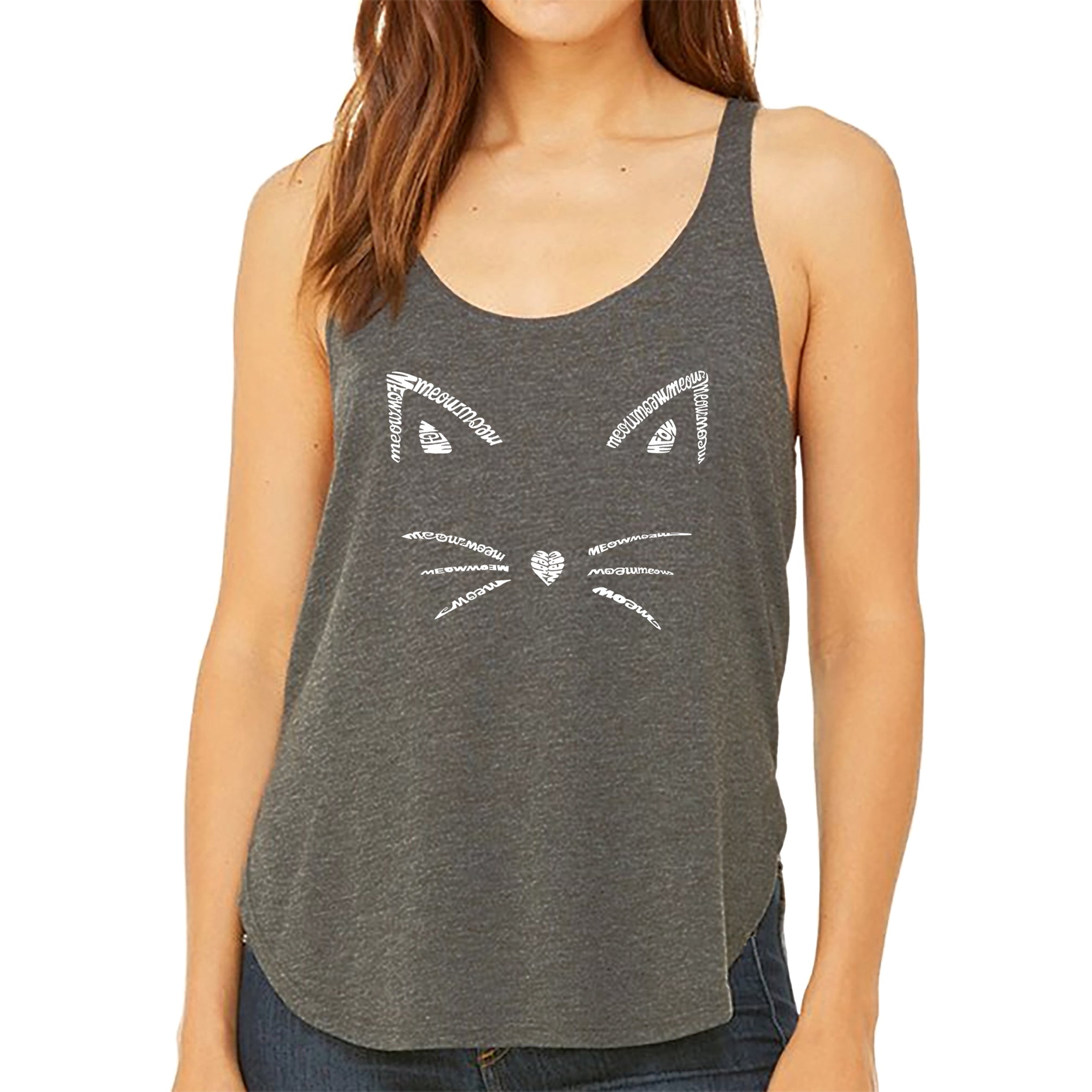Whiskers - Women's Premium Word Art Flowy Tank Top、mySite、camillekostekn