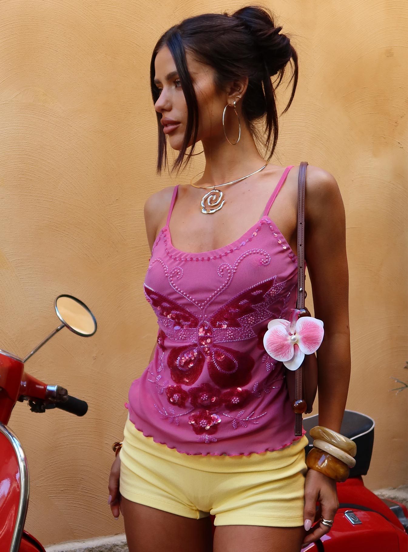 Start Of Summer Sequin Top Pink、mySite、solidvoid