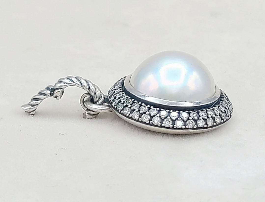 David Yurman Cerise Moonlight Ice Pendant 鈥?Pearl & Diamond、mySite、hinf8tx79