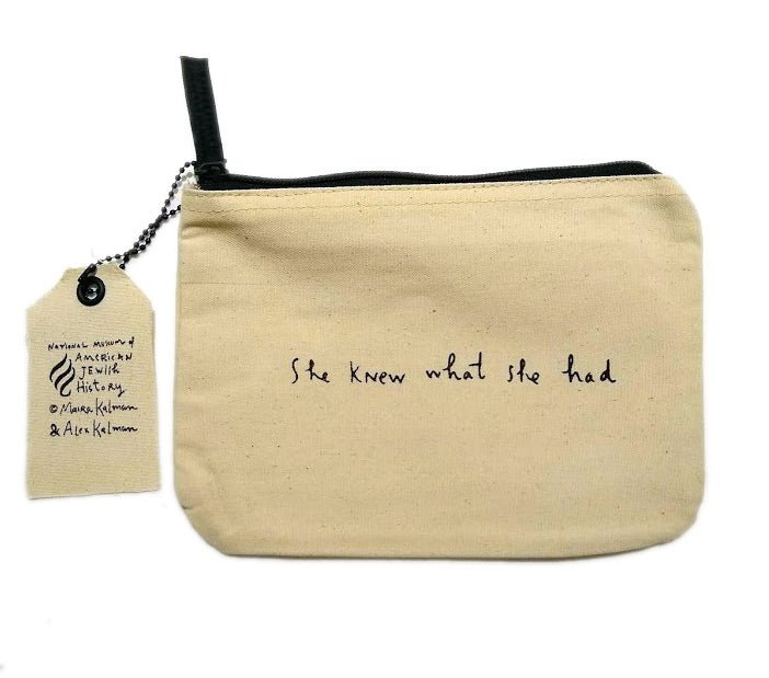  She Knew What She Had Zippered Canvas Pouch、mySite、elrpsem3k