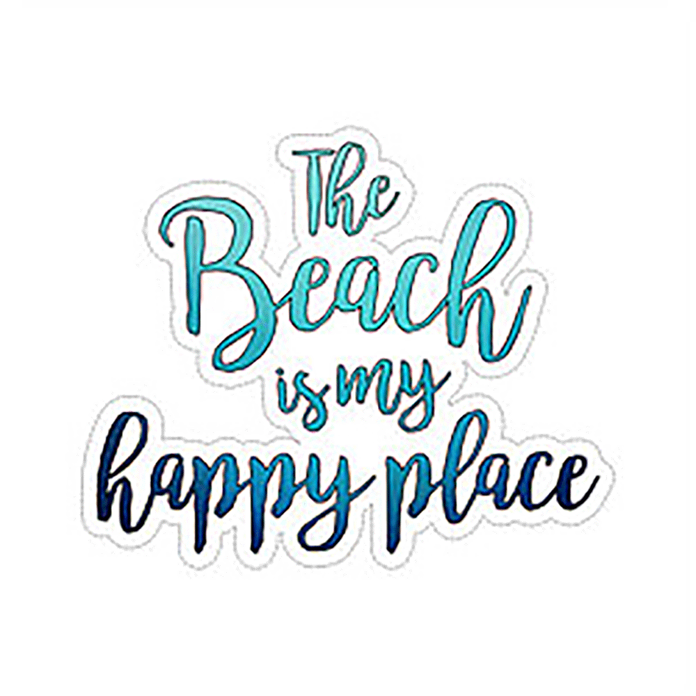  Beach Happy Place Vinyl Sticker Decal、mySite、ghnorth