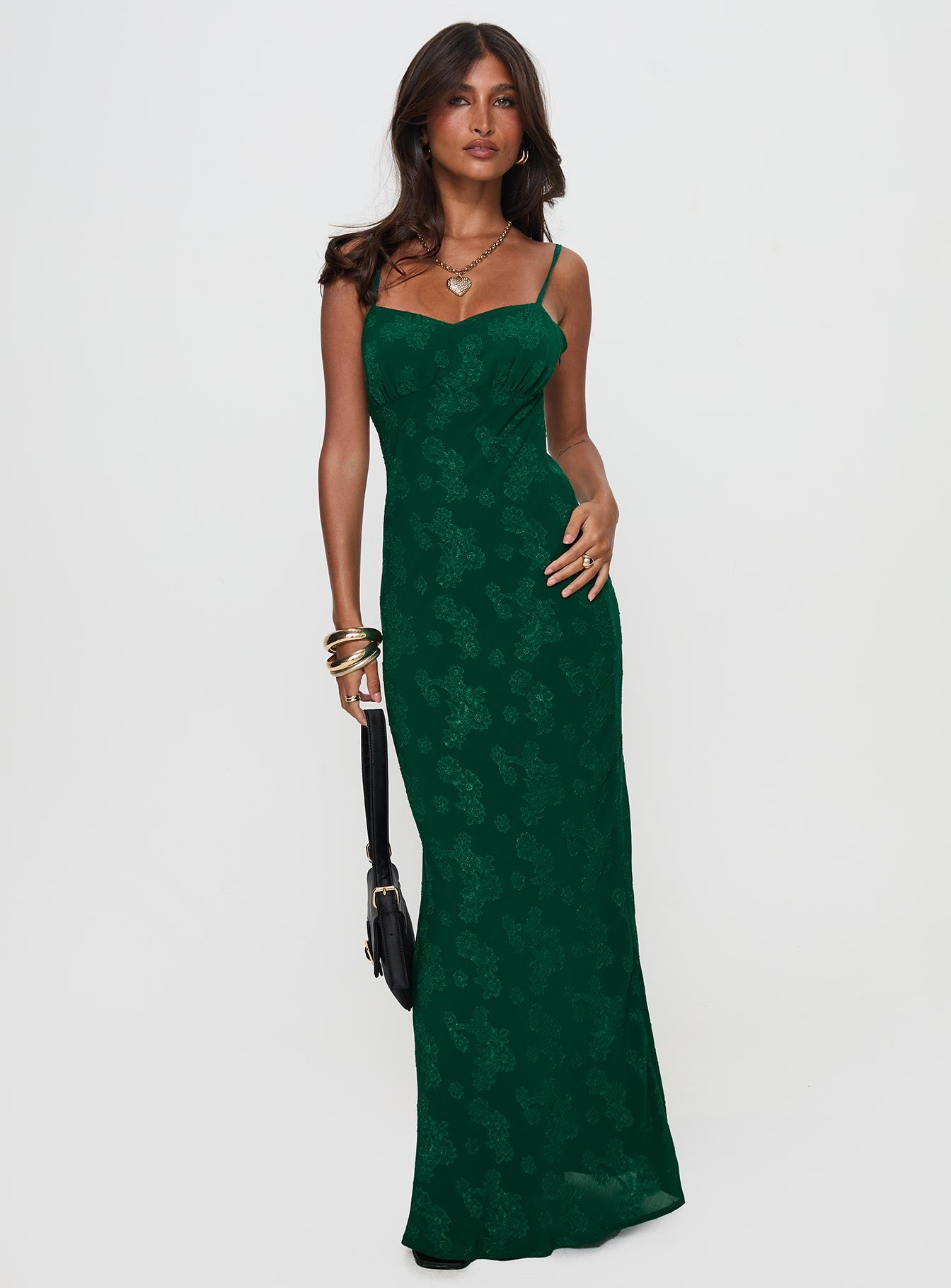 Ginette Maxi Dress Forest Green、mySite、solidvoid