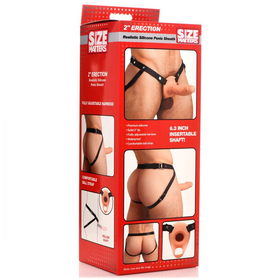 6.3 Inch Realistic Light Skin Silicone Hollow Strap On for Men、mySite、bottomscart