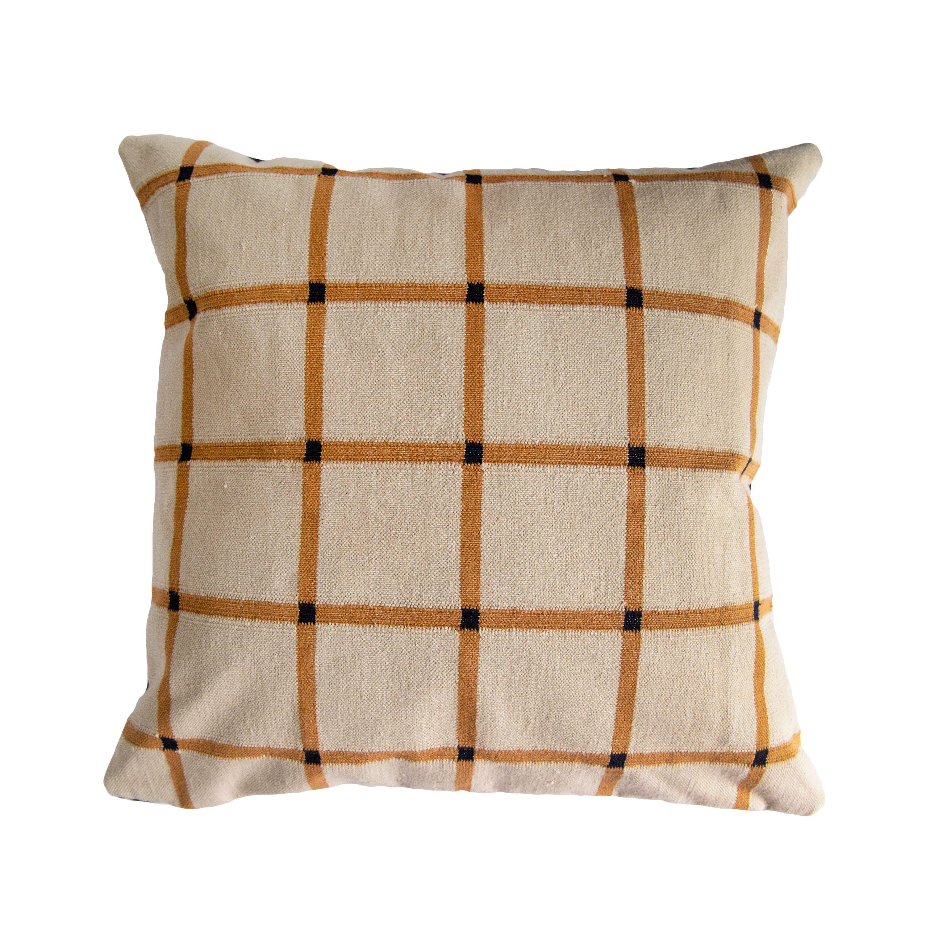 Grid Pillow Reversible Black and Tan、mySite、gigharbornorthrealestate