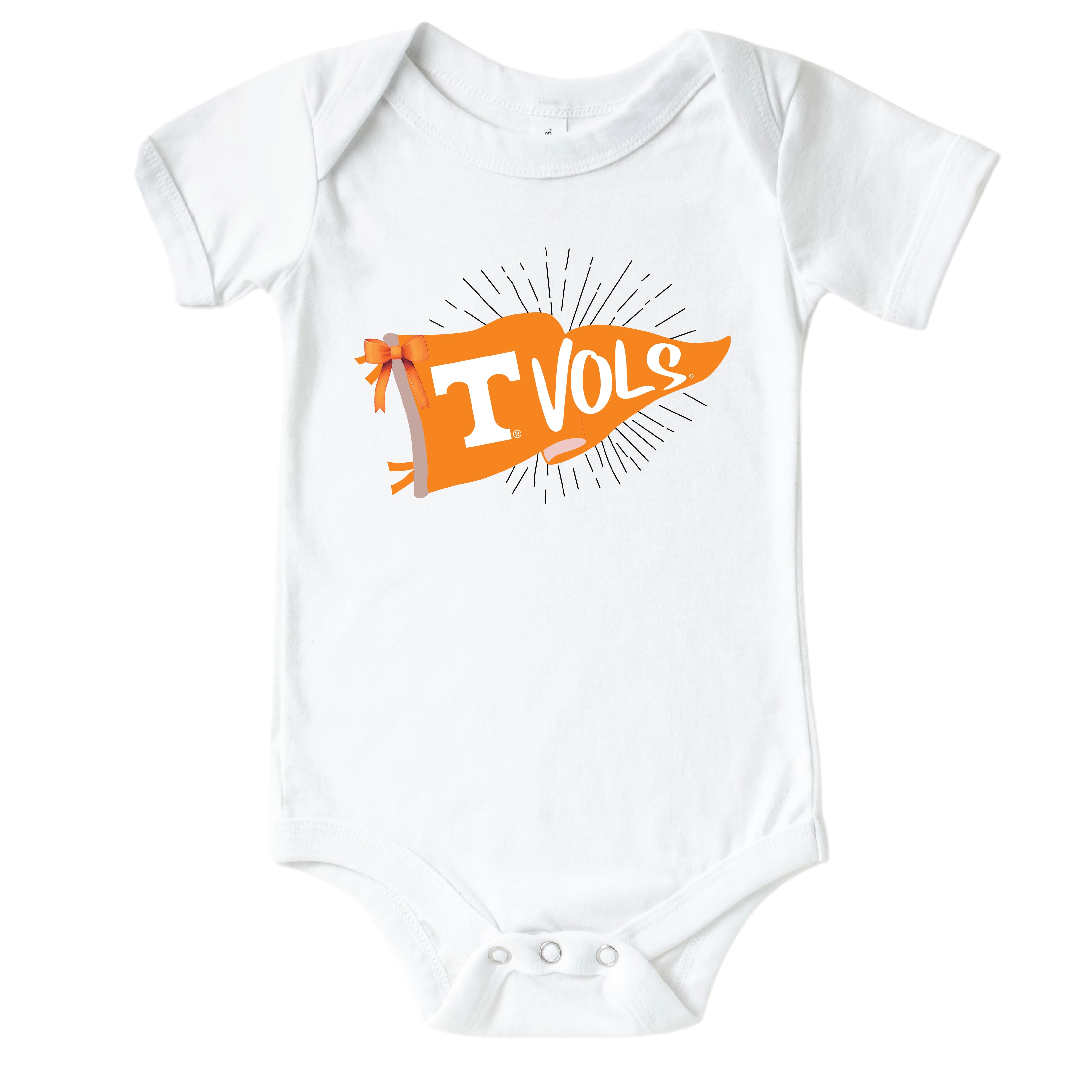  University of Tennessee | Footballs & Bows Graphic Bodysuit、mySite、layawaytickets