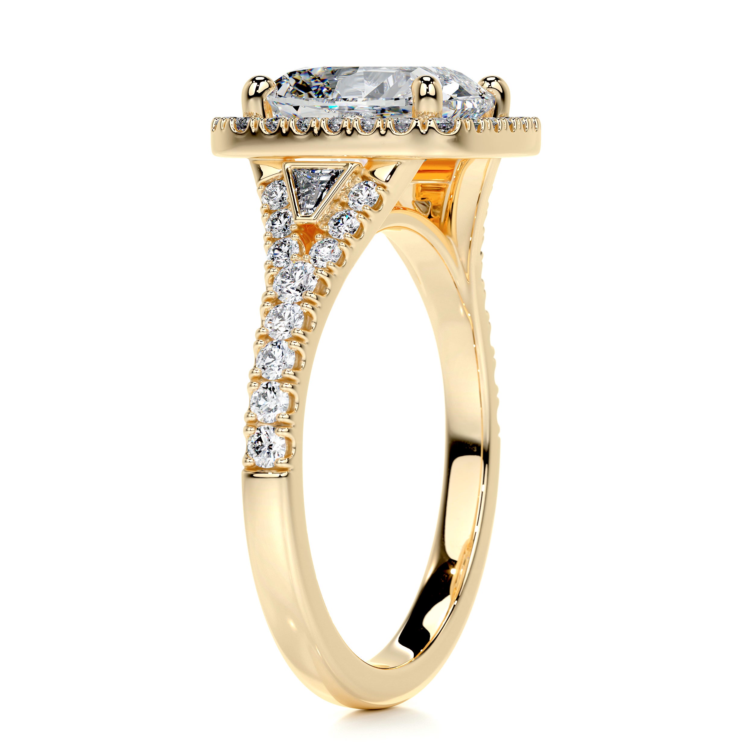 Lissete Diamond Engagement Ring -18K Yellow Gold、mySite、hinf8tx79