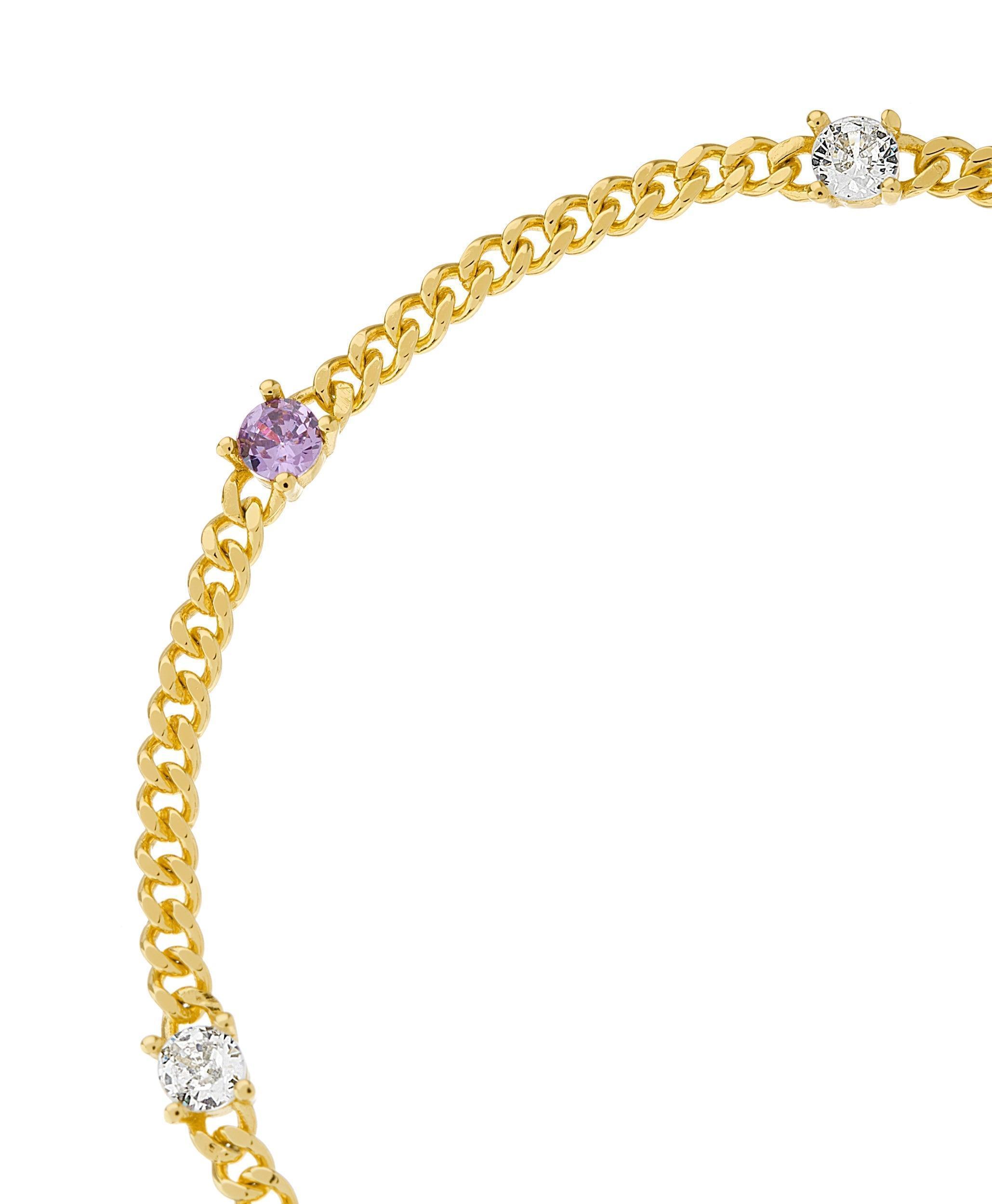Birthstone Bracelet February 18ct Gold Plated、mySite、botmansion