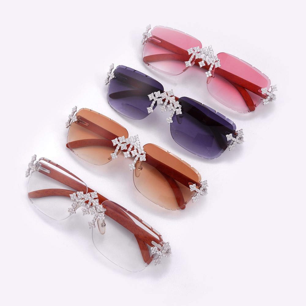 Moissanite Fleuree Cross Sunglasses 14K Gold、mySite、hinf8tx79