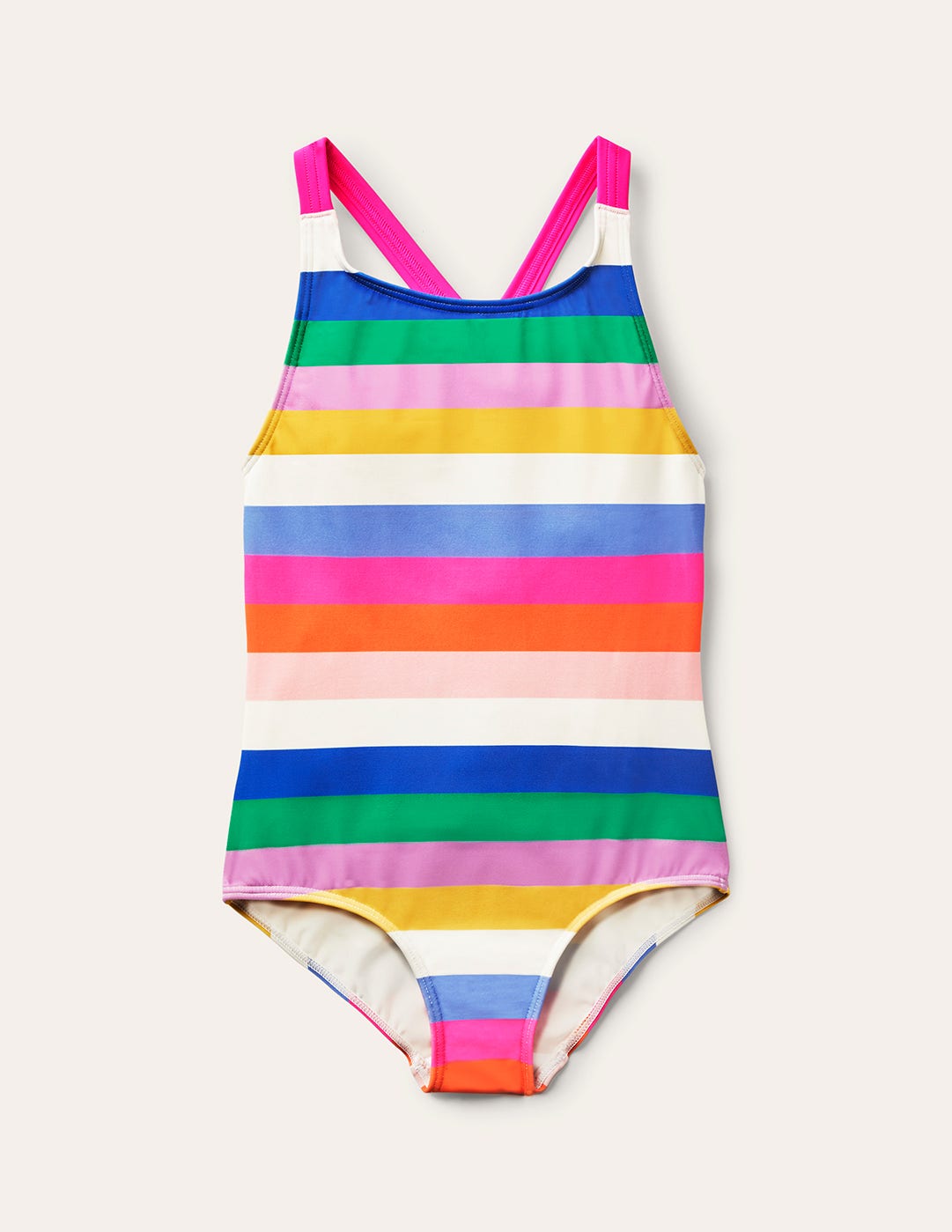 Cross-back Printed Swimsuit-Rainbow Multi、mySite、ashleygrahame