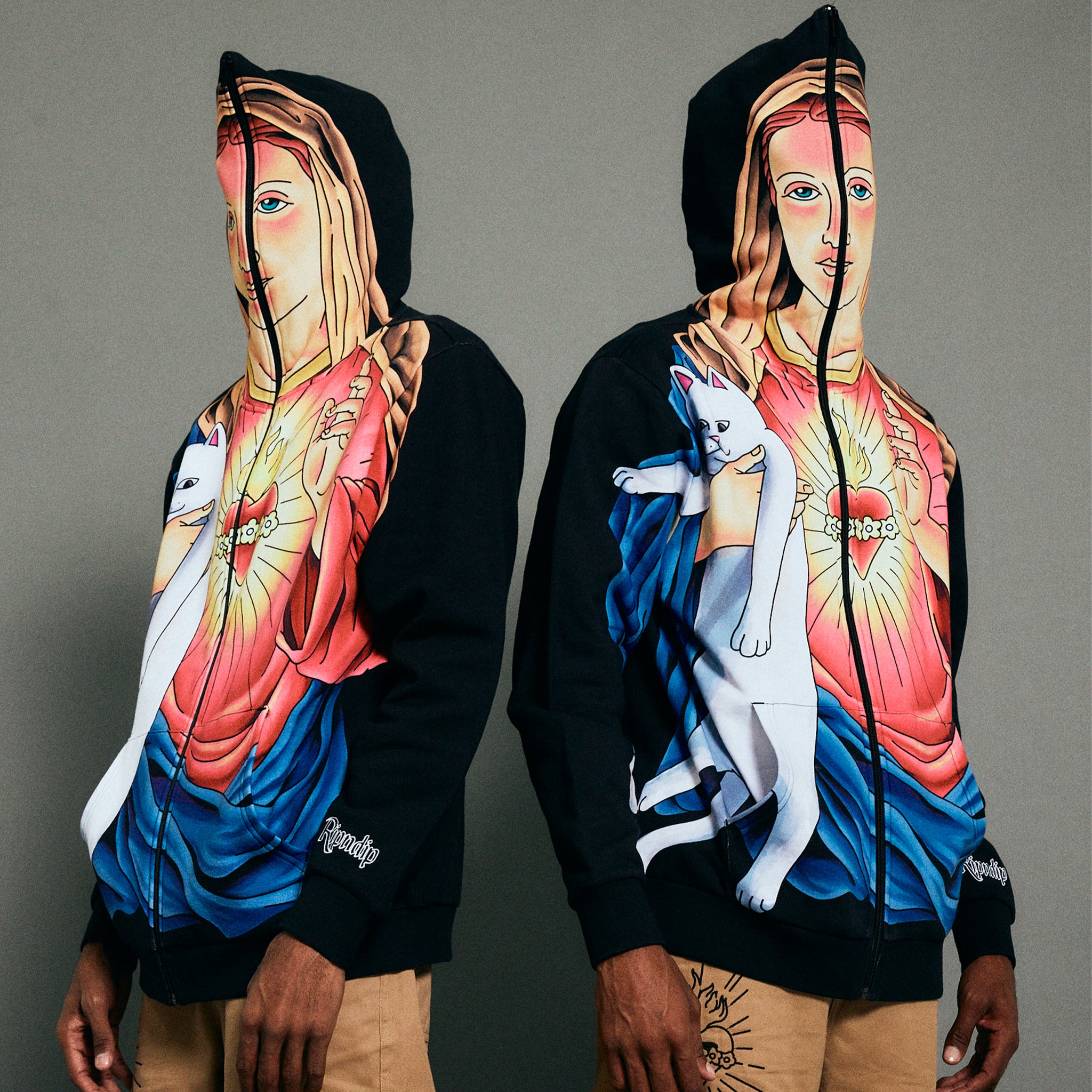  Mother Mary Full Zip Hoodie (Black)、mySite、merchandisen