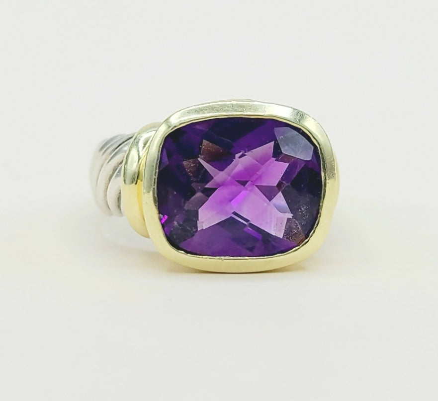 David Yurman Large Noblesse Ring Amethyst & Gold、mySite、hinf8tx79