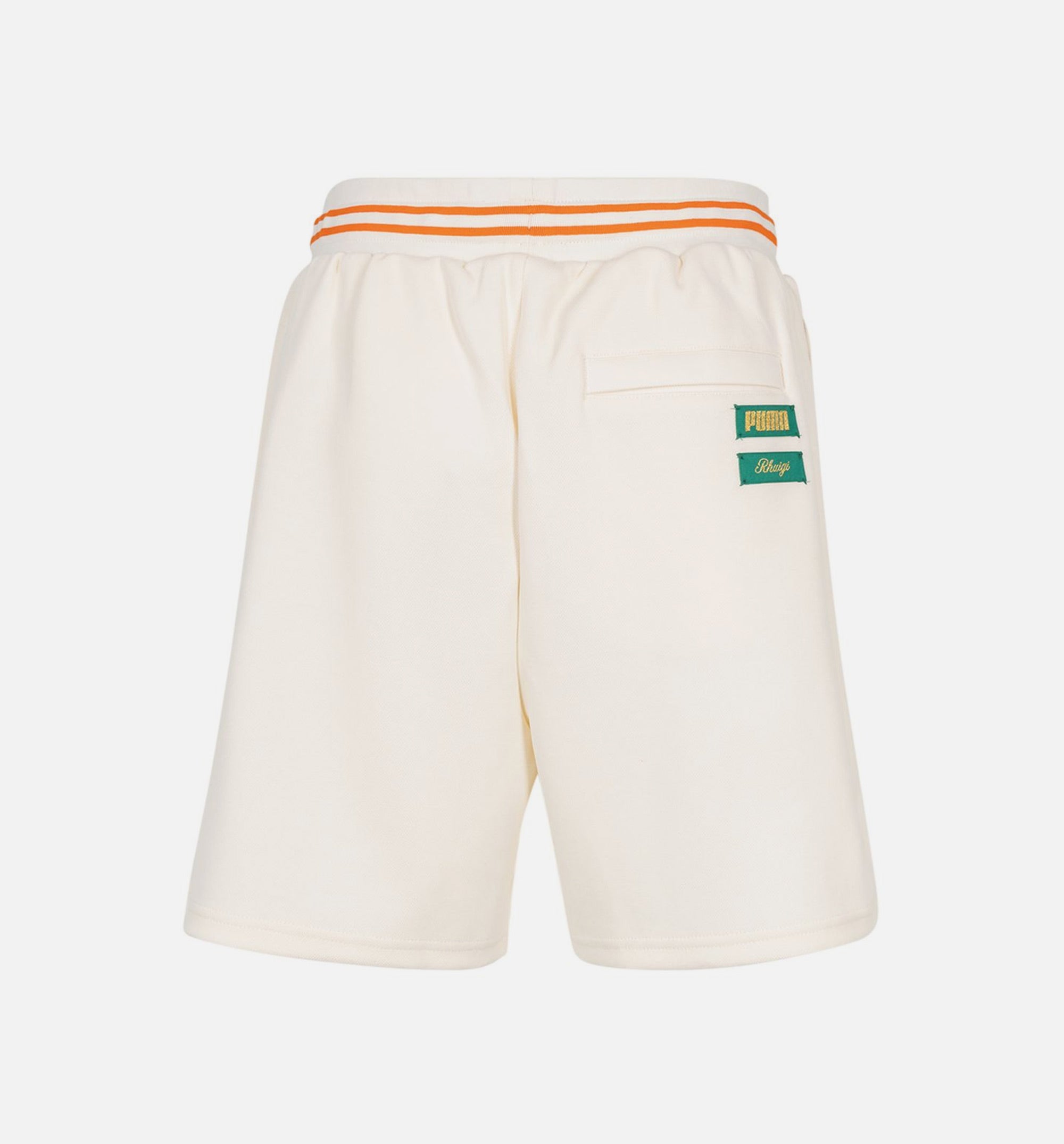 Rhuigi BBall Mens Shorts - White/Orange、mySite、dreamappss