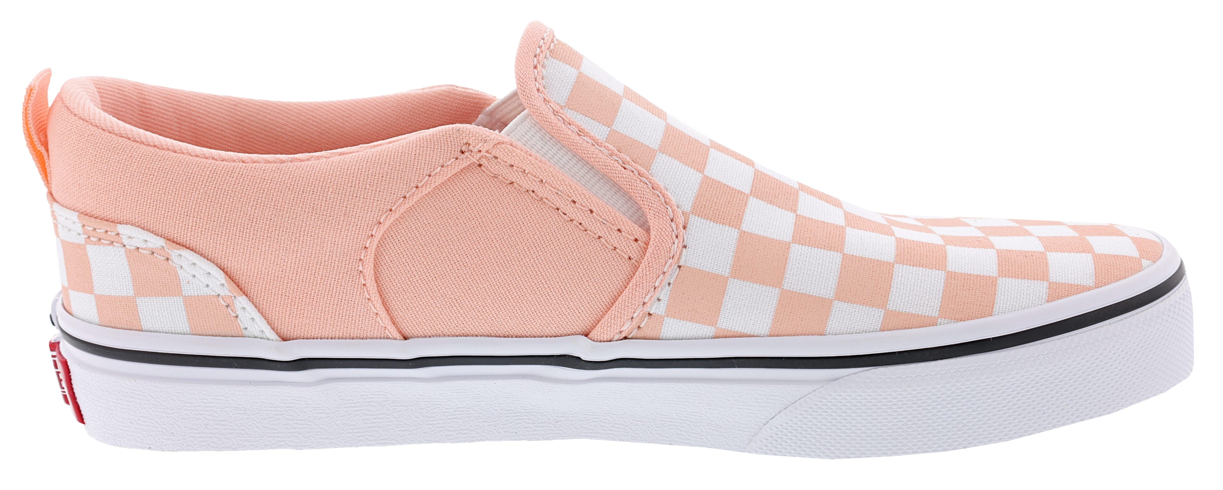 Vans Kid's Asher Checkerboard Slip On Sneakers、mySite、dreamappss