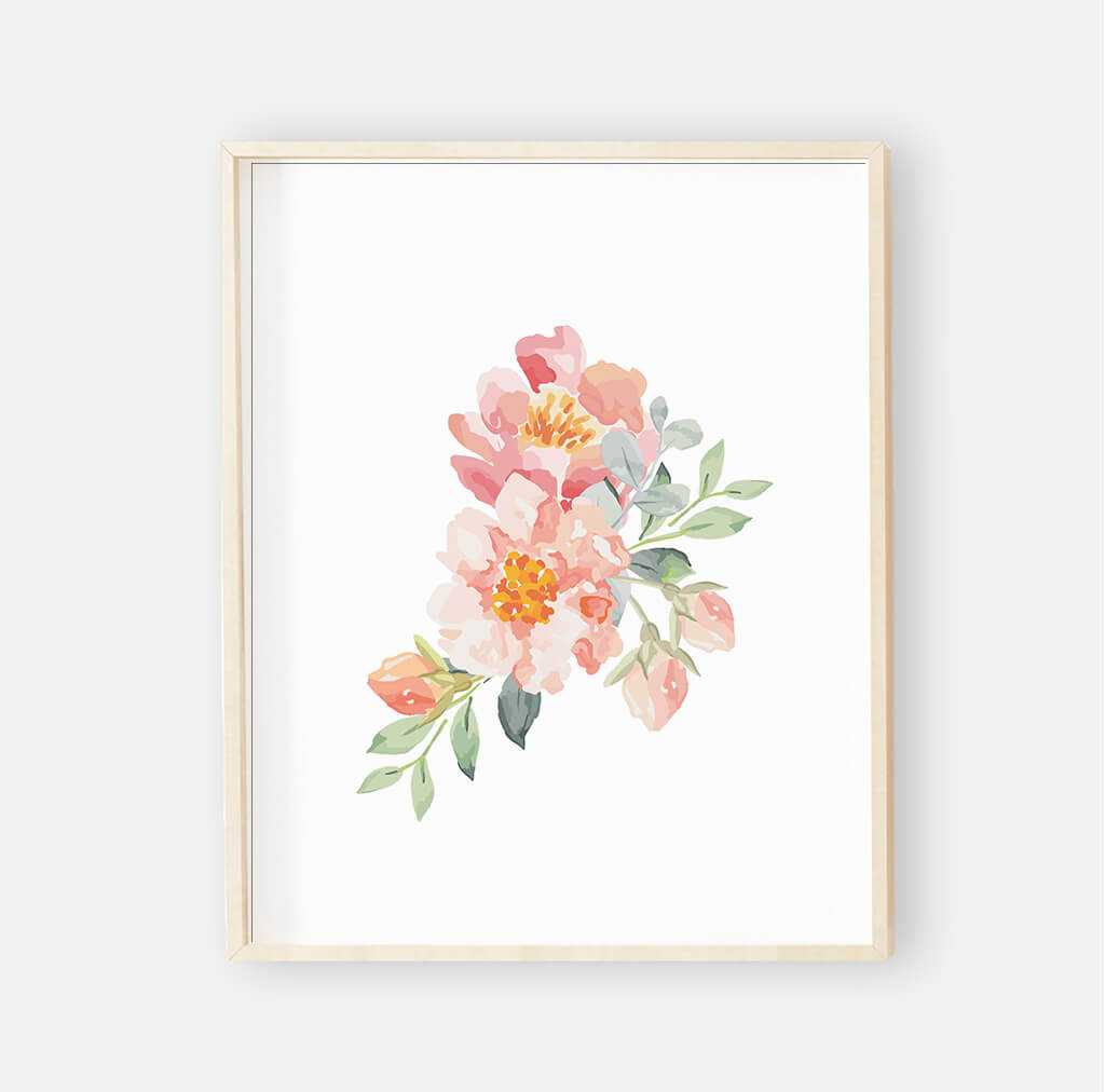  Ella's Dusty Rose Floral Digital Nursery Art Bundle、mySite、layawaytickets