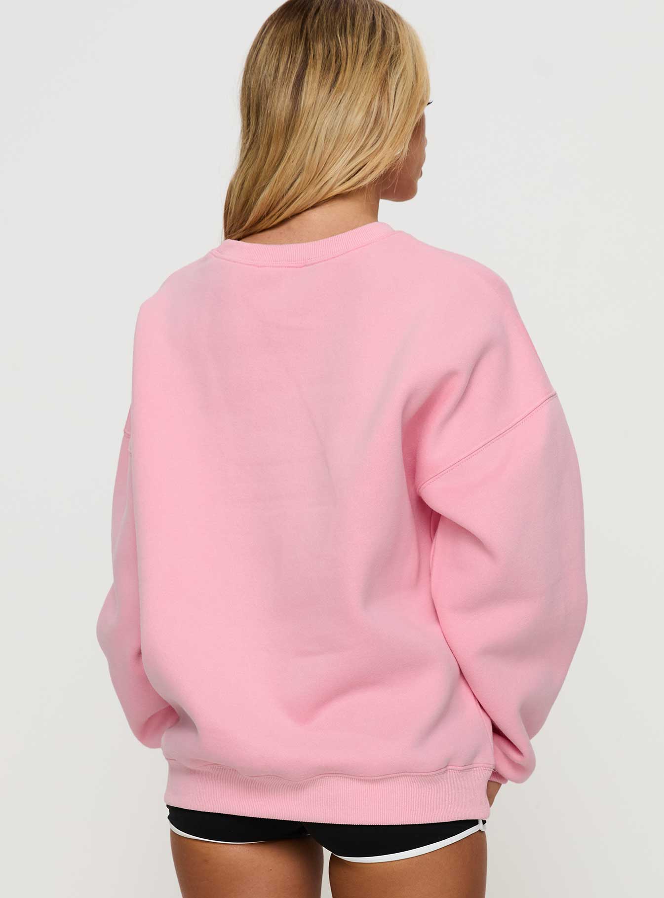 Princess Polly Classic Crew Neck Sweatshirt Bubble Text Pink、mySite、solidvoid