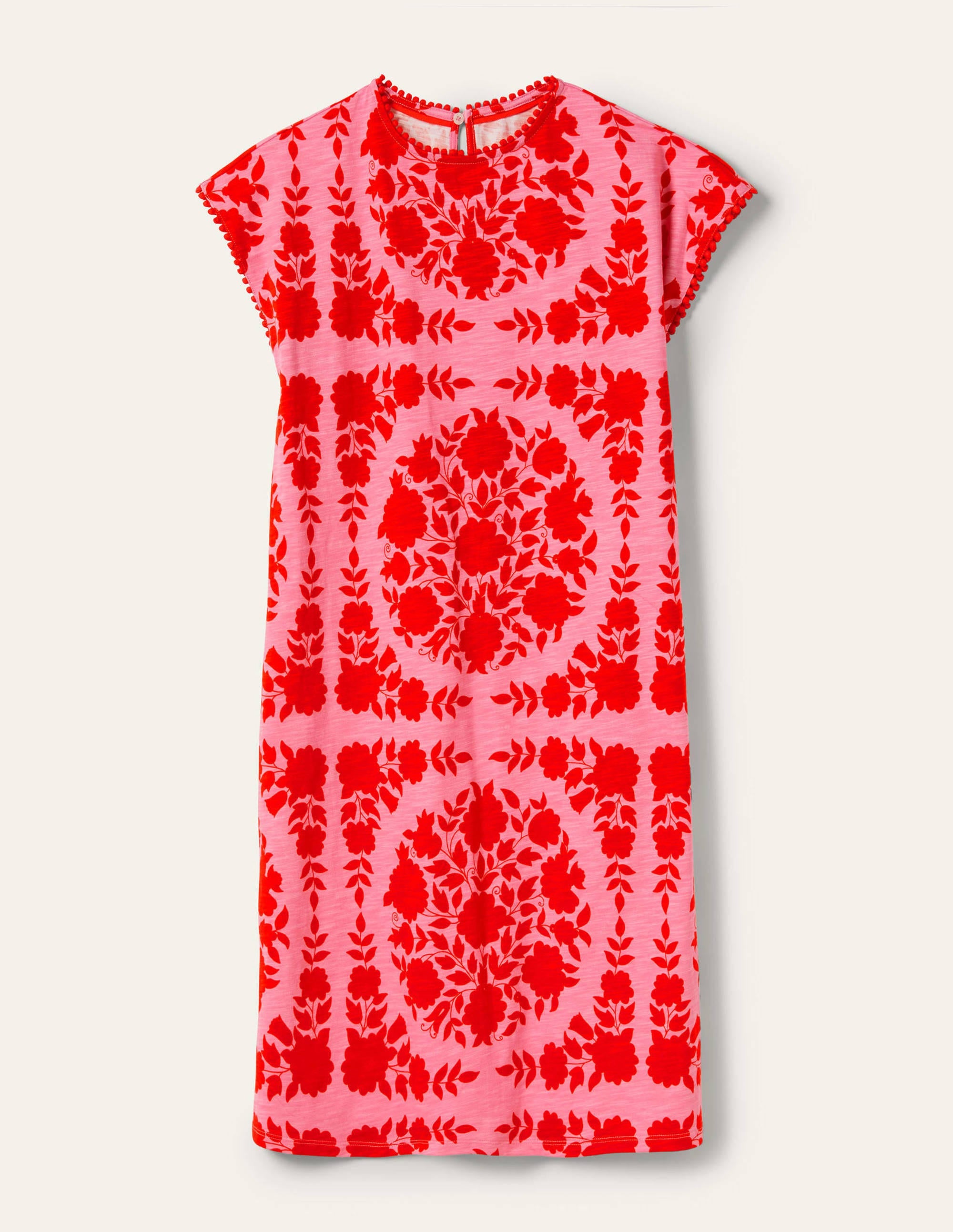  Trim Detail T-Shirt Dress-Posy Pink, Wildflower Prairie、mySite、ashleygrahame