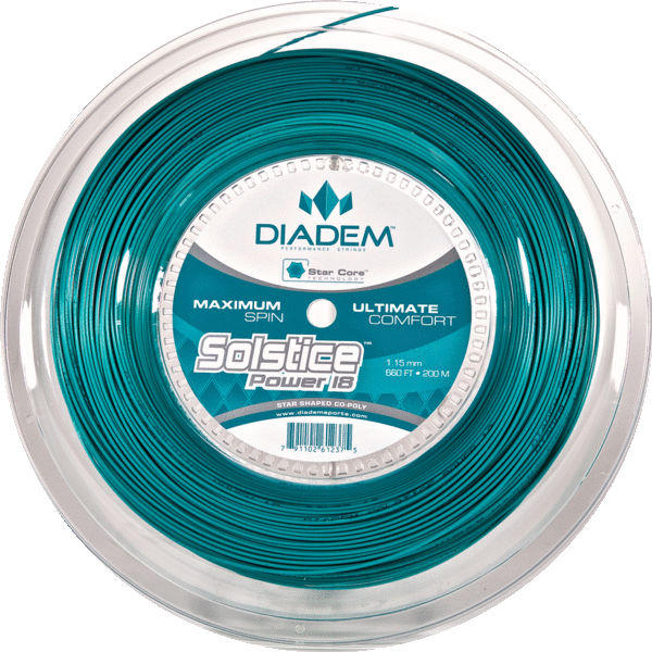 Diadem Solstice Power 18/1.15 Tennis String Reel (Teal)