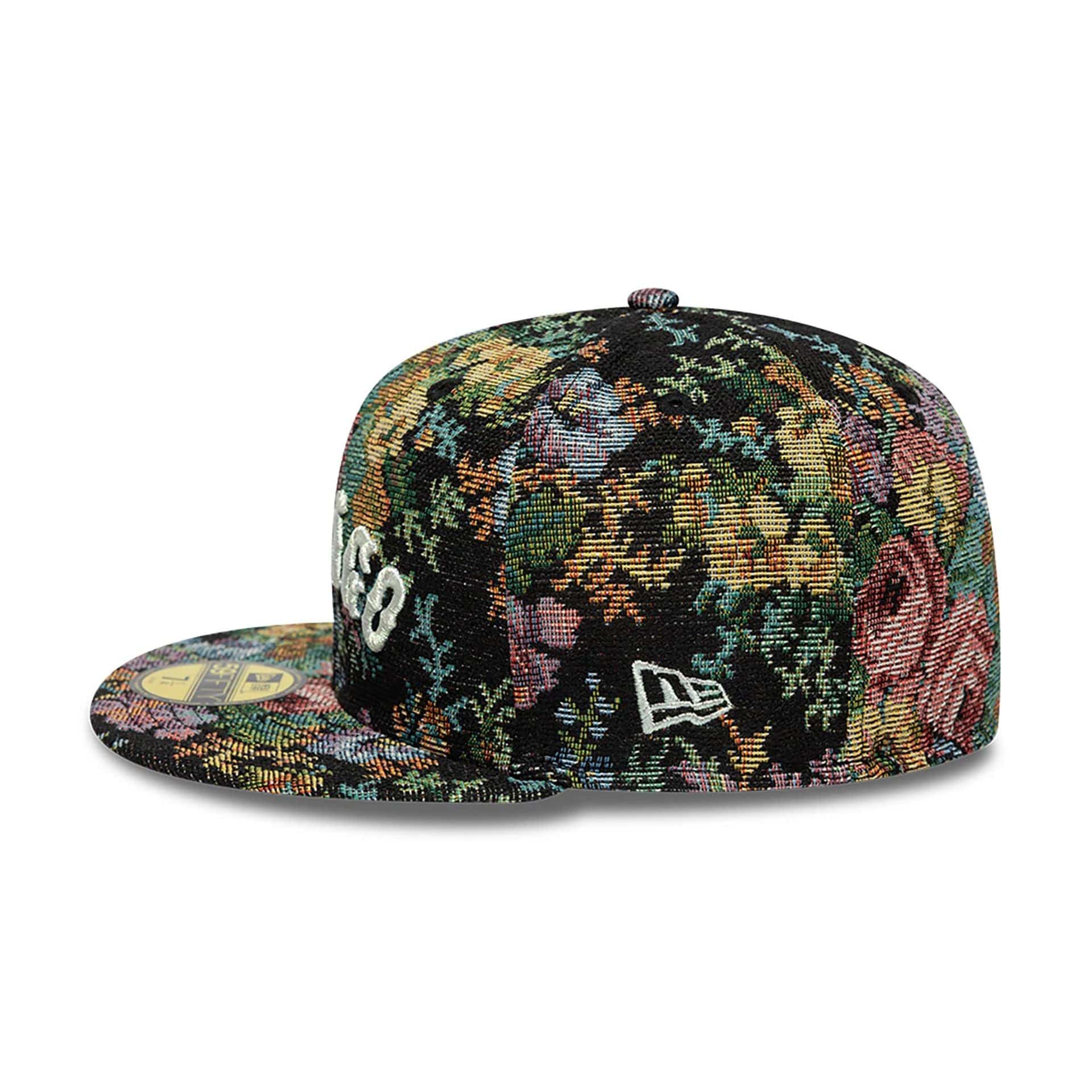 Chicago White Sox Jacquard Patterns All Over Print Black 59FIFTY Fitted Cap、mySite、vikingsvslions