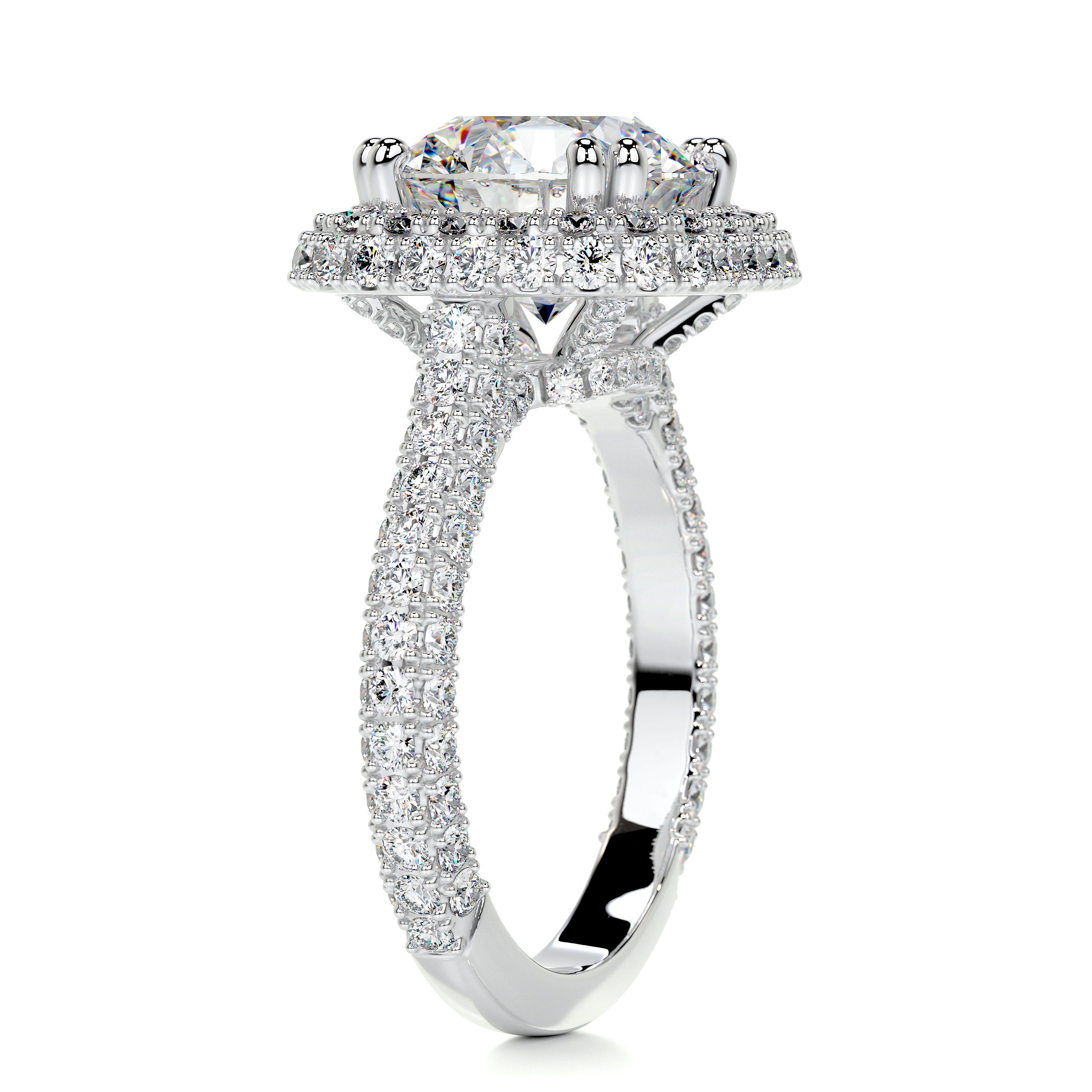 Ava Moissanite & Diamond Ring -18K White Gold、mySite、hinf8tx79