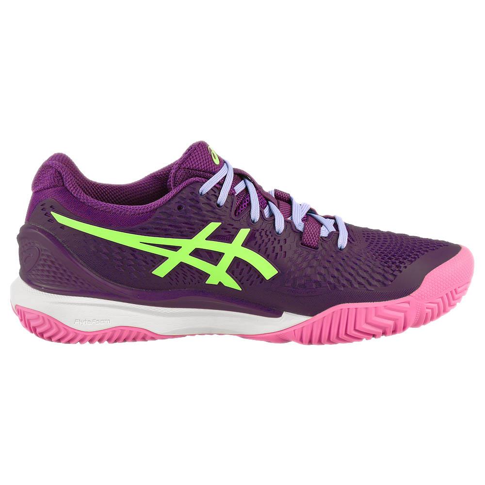 Asics Women's Gel-Resolution 9 - Padel - Deep Mauve/Lime Green、mySite、neckold