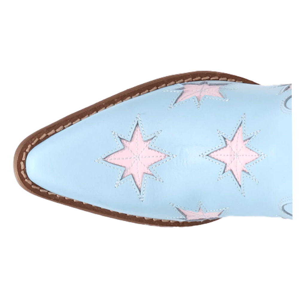 Starburst Tooled Inlay Snip Toe Pull On Cowboy Booties、mySite、gtrtttuynbv