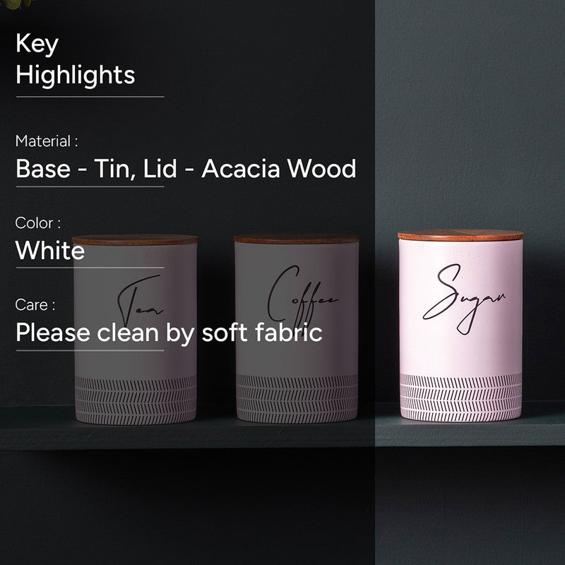 Stainless Steel Jar Canister Set | White | Set of 3、mySite、camillekostekn