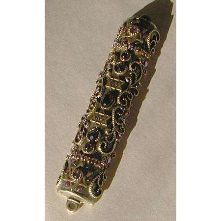 Michal Golan Garnet and Tanzanite Mezuzah、mySite、topwebapps