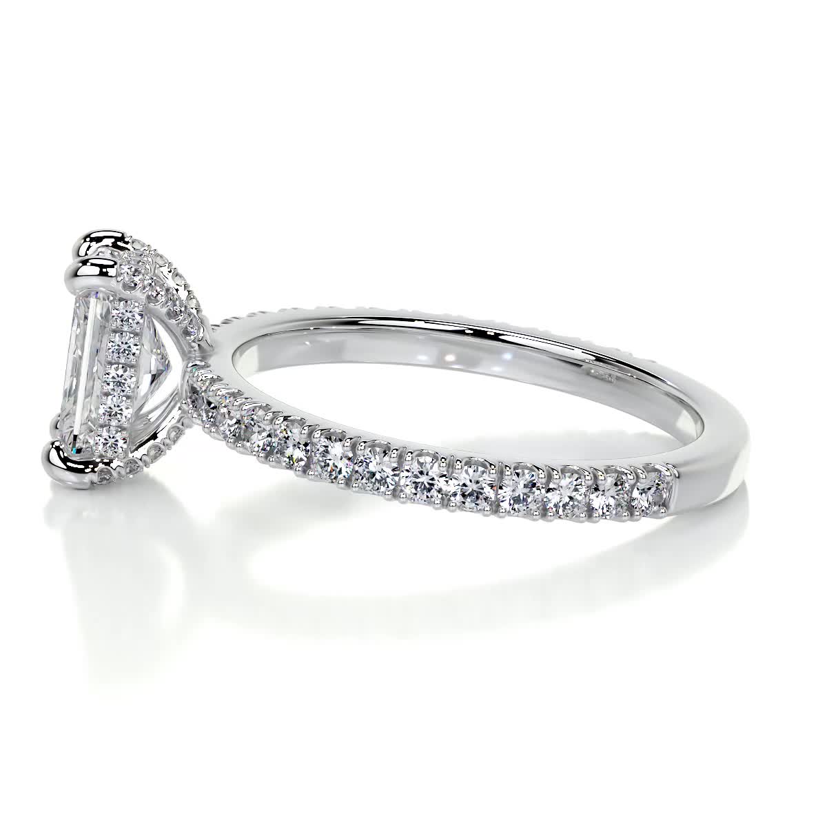 Deborah Elongated Lab Grown Diamond Ring -Platinum、mySite、hinf8tx79