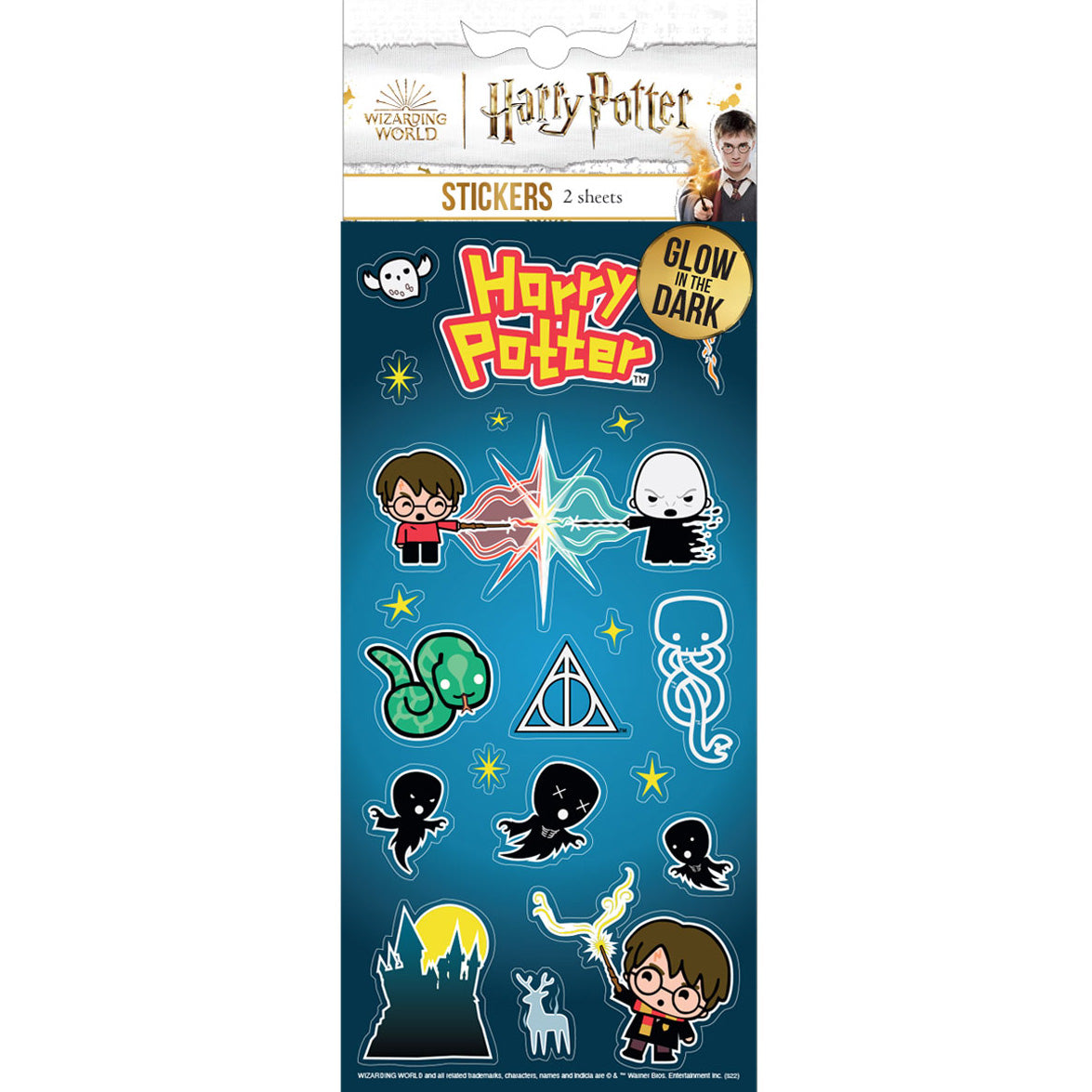  Harry Potter Chibi Charms Glow-In-the-Dark Stickers、mySite、ghnorth