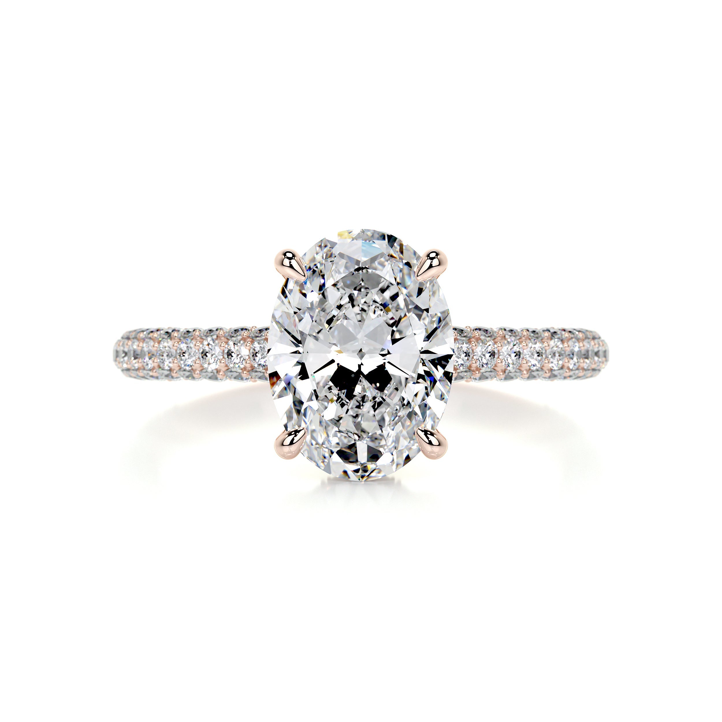 Rebecca Moissanite & Diamond Ring -14K Rose Gold (RTS)、mySite、hinf8tx79