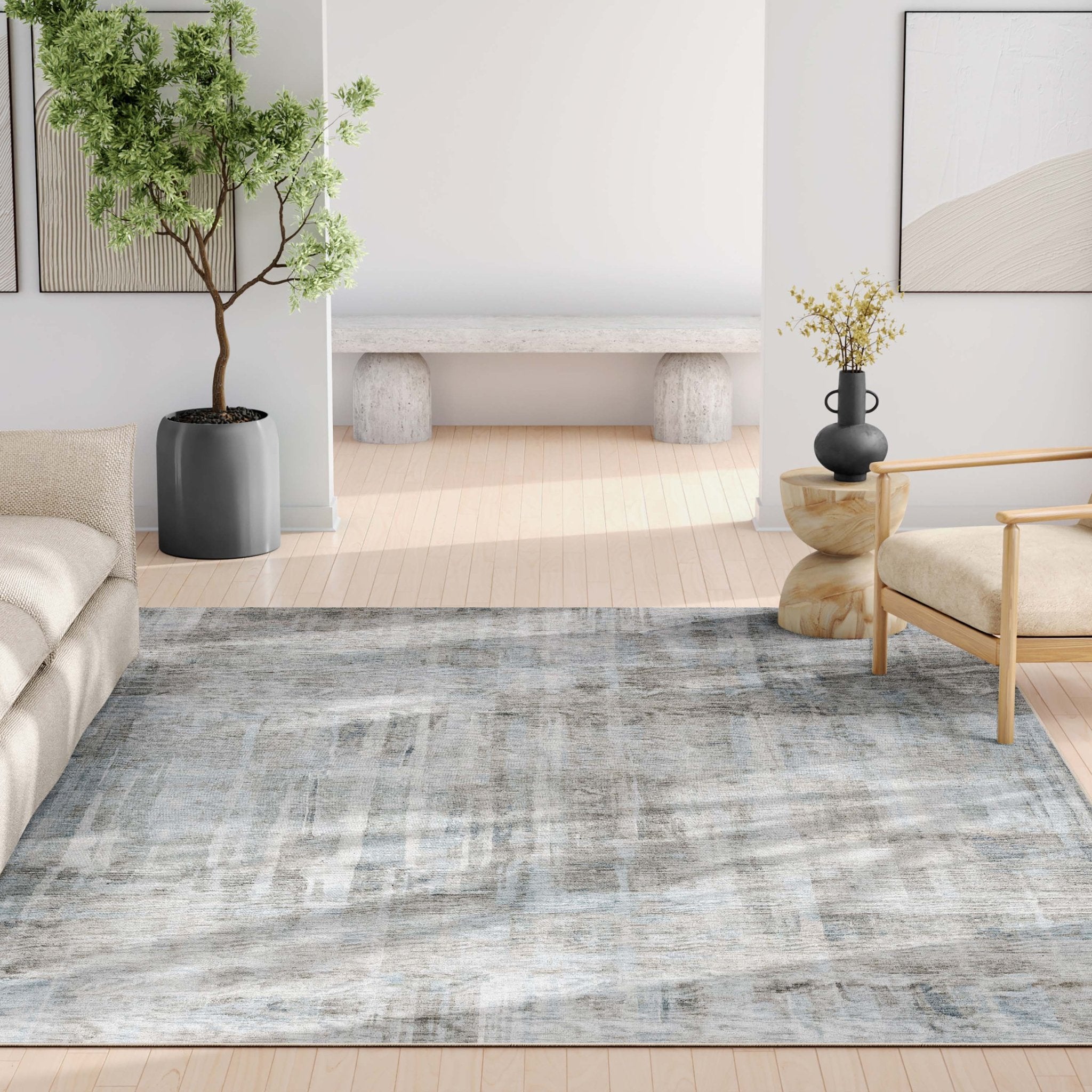 Toronto Abstract Brushstroke Flatweave Rug、mySite、gigharbornorthrealestate