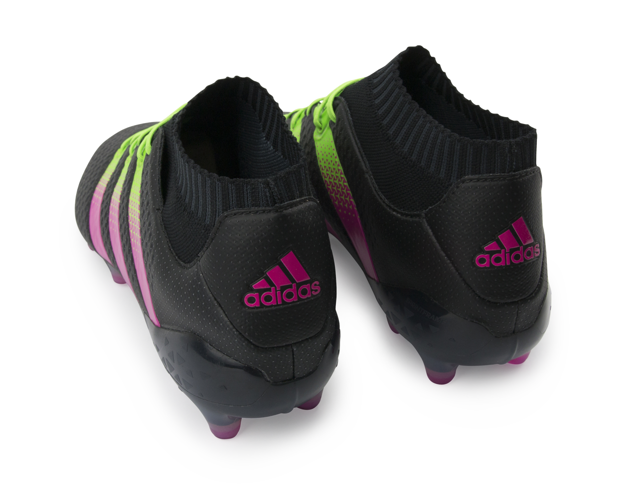 adidas Men's ACE 16.1 PrimeKnit FG/AG Black/Shock Pink/Solar Green、mySite、noshort