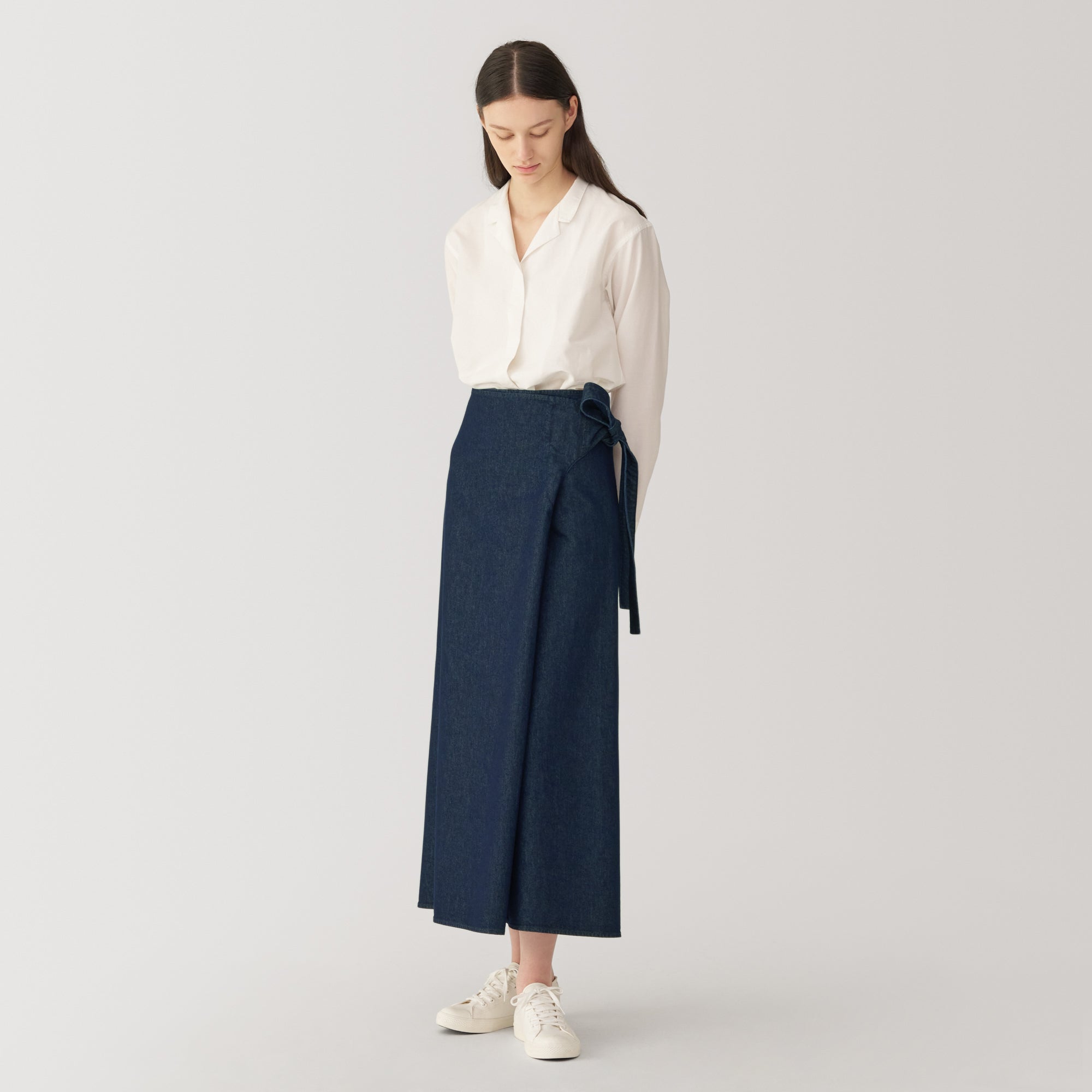  Labo Women's Washi Blend Denim Wrap-Around Skirt、mySite、sugarbowlscore