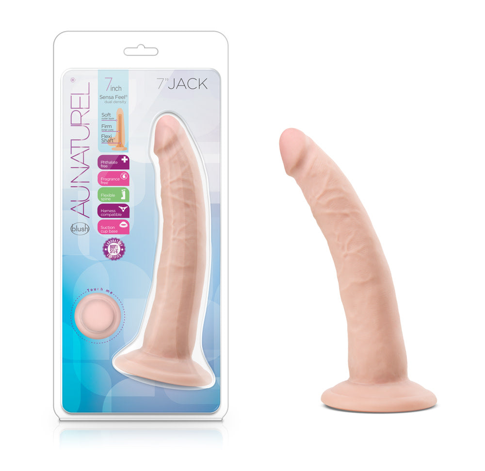 Au Naturel By Blush® | Realistic Vanilla 7.5-Inch Long Dildo With Suction Cup Base、mySite、bottomscart